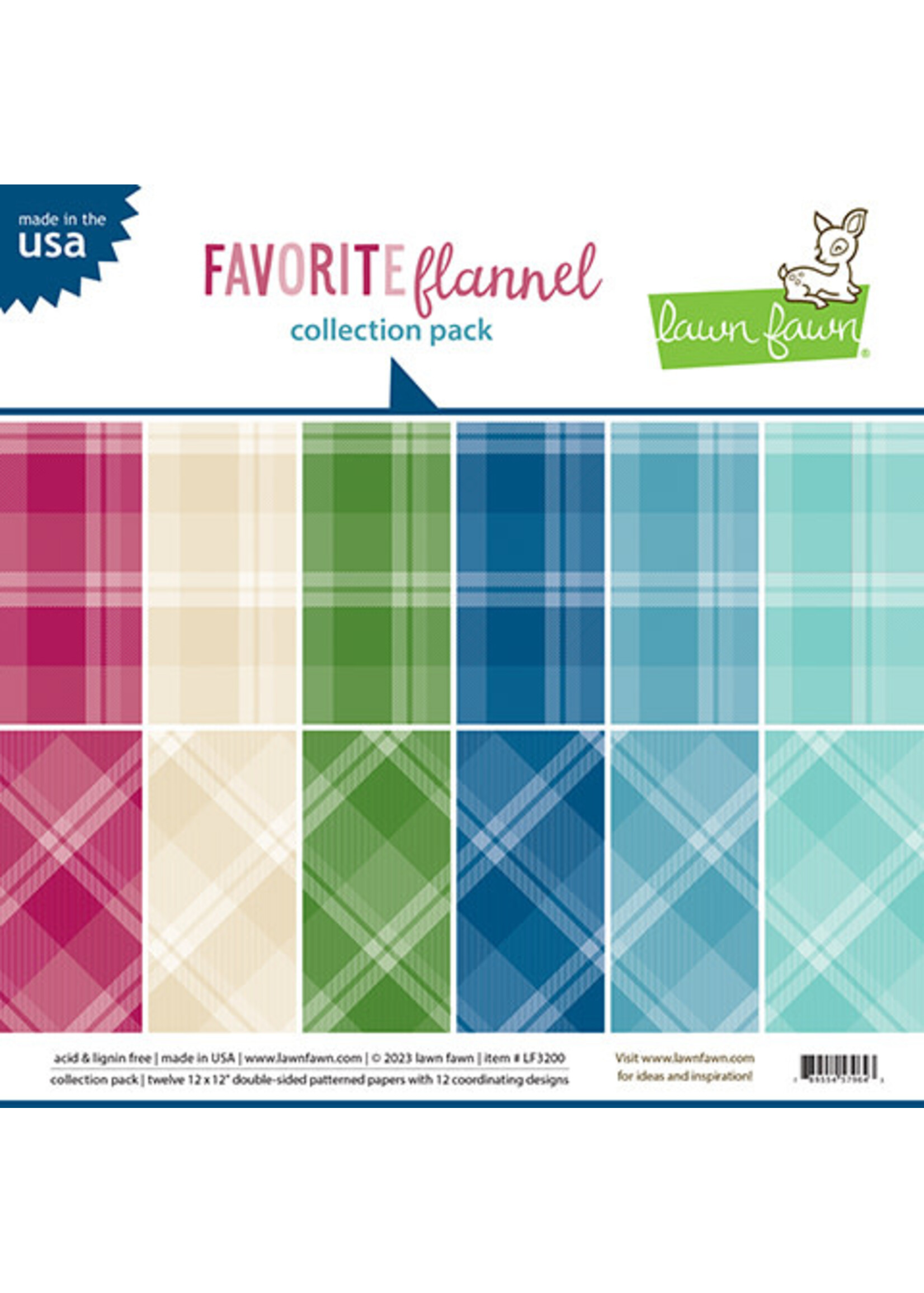 Lawn Fawn favorite flannel collection pack