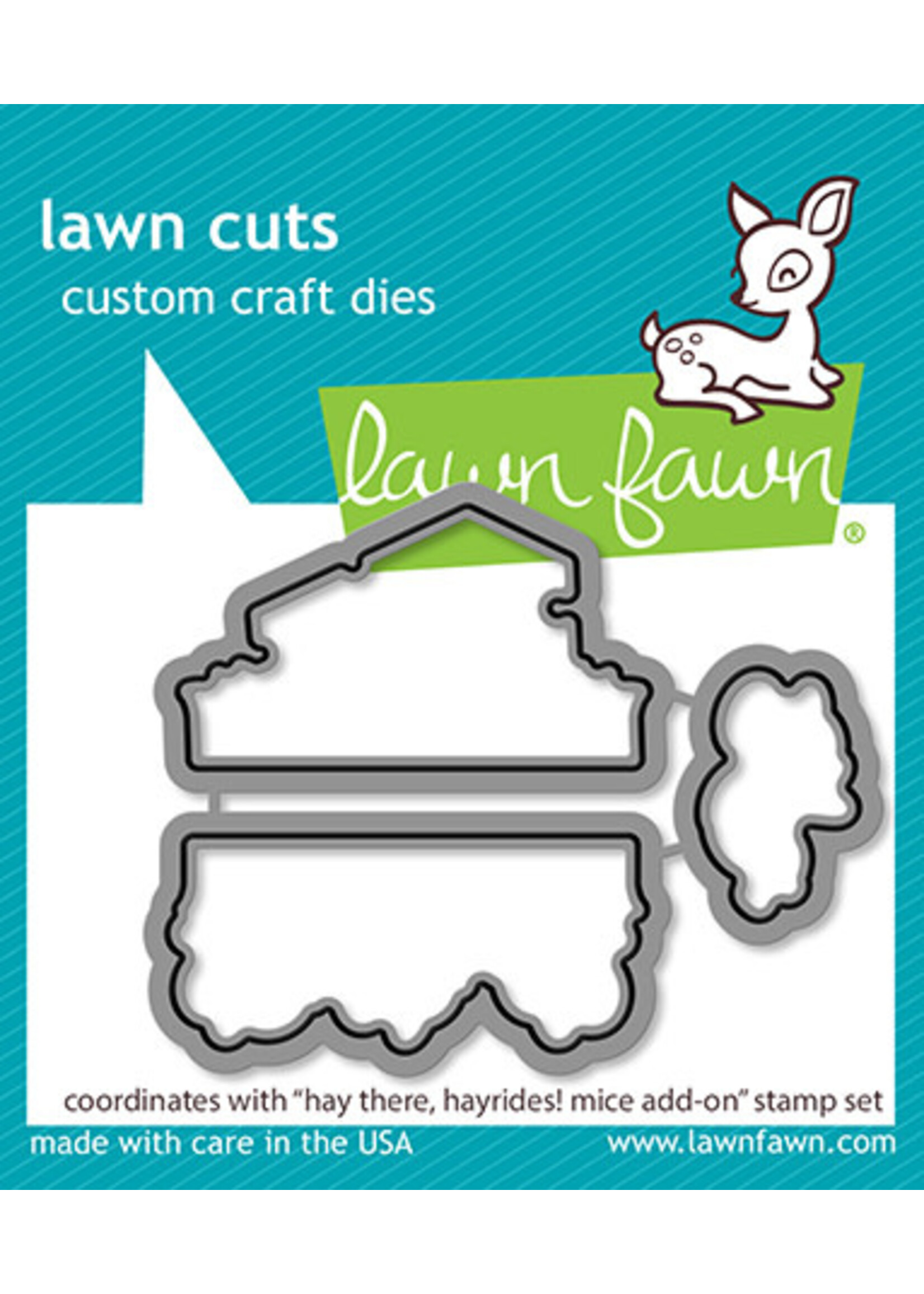Lawn Fawn hay there, hayrides! mice add-on lawn cuts die