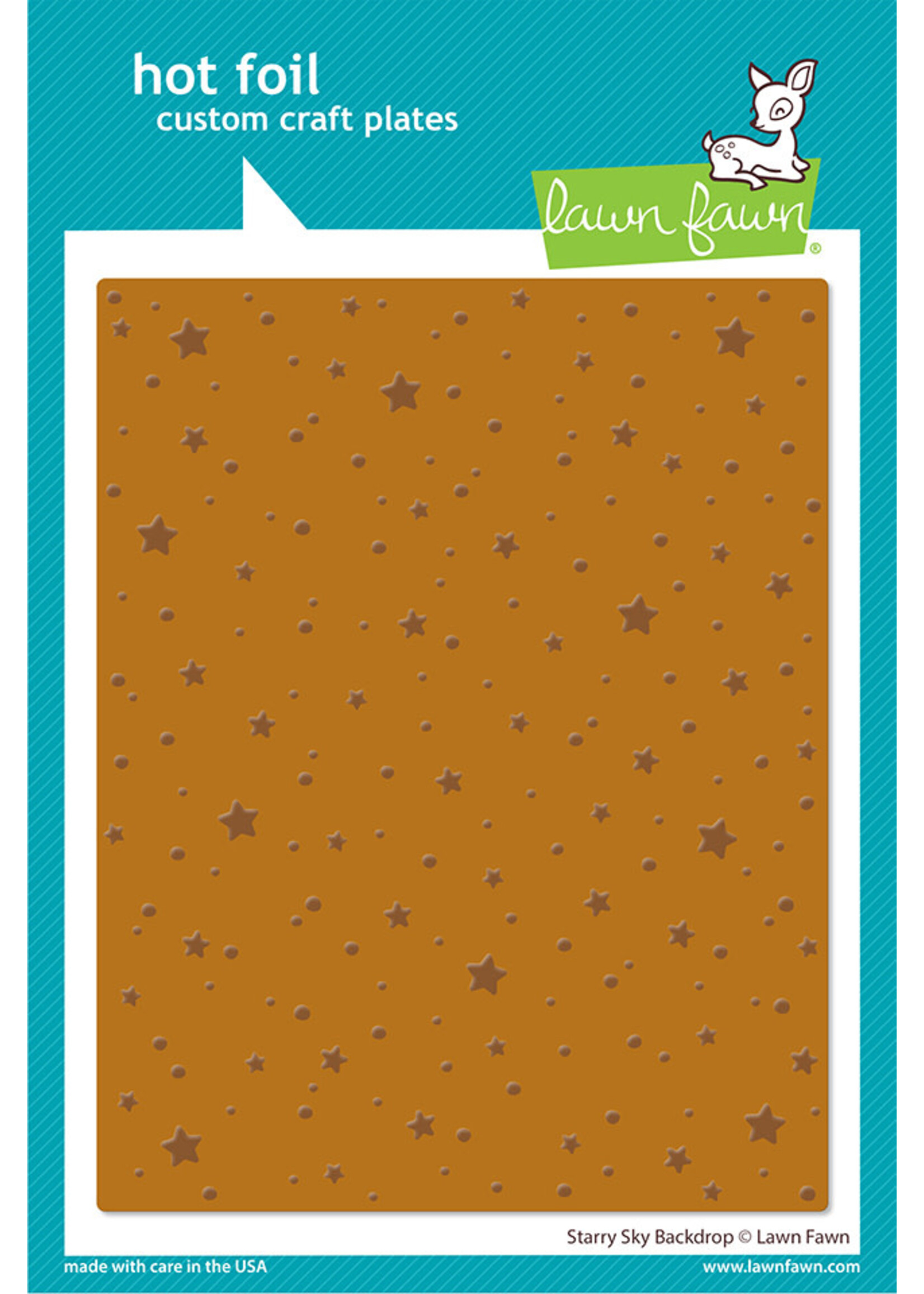 Lawn Fawn starry sky background hot foil plate