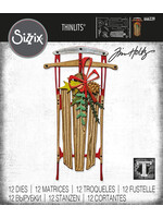 Tim Holtz Thinlits Die Set 12PK Vintage Sled by Tim Holtz