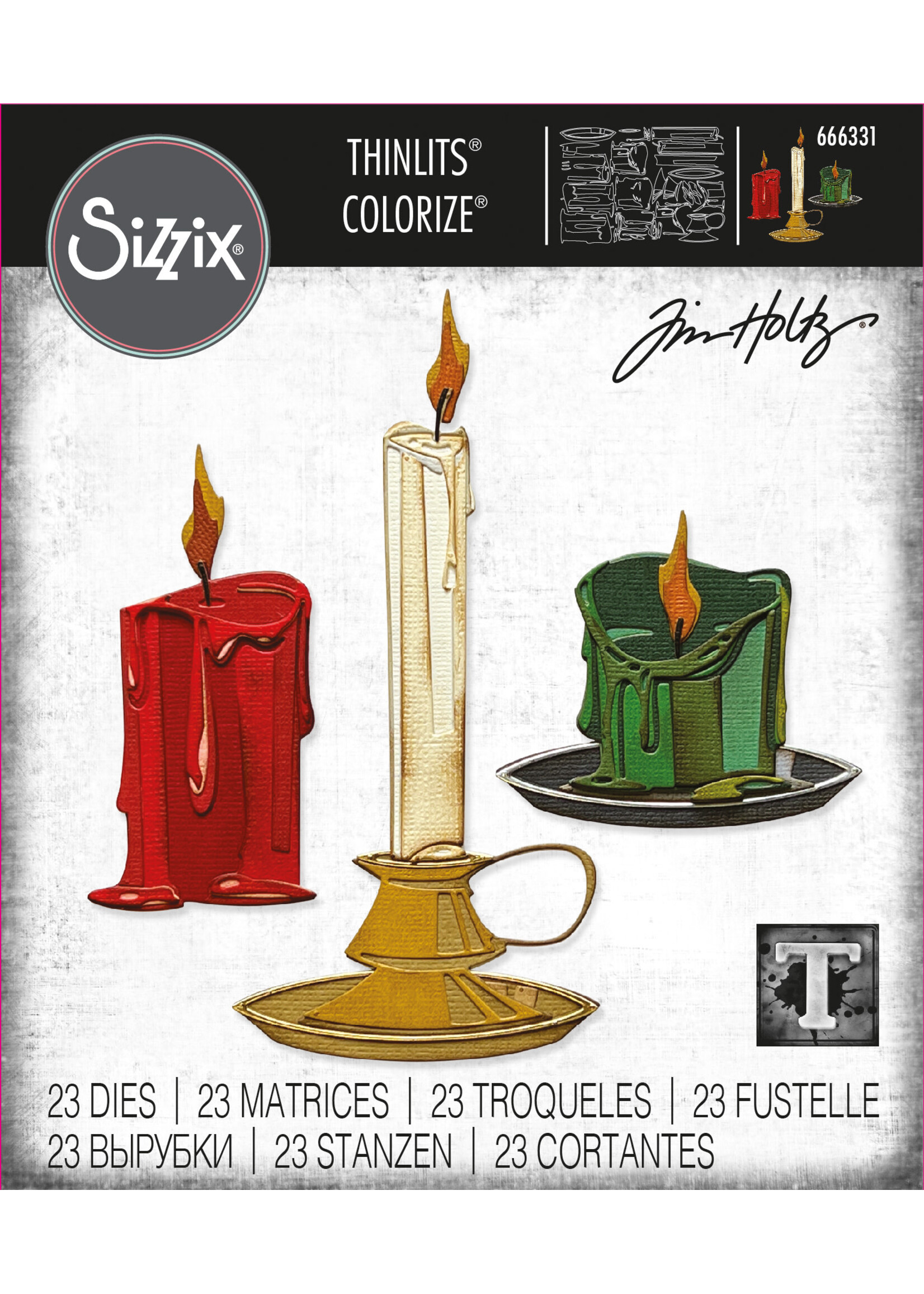 Tim Holtz Thinlits Die Set 23PK Candleshop Colorize by Tim Holtz