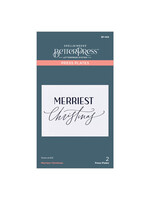 spellbinders Merriest Christmas Press Plate from the BetterPress Christmas Collection