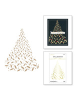 spellbinders Swirling Foliage Tree Hot Foil Plate from the Glimmer for the Holidays Collection