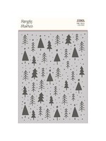 Simple Stories Boho Christmas Stencil 6"X8"-Pine Trees