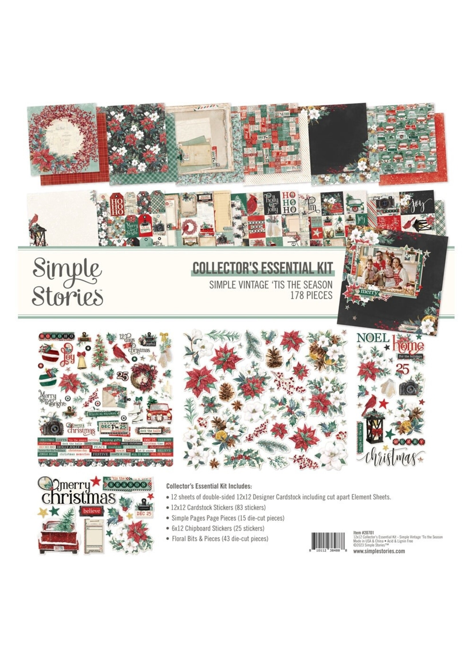 Simple Stories Simple Vintage 'Tis The Season Collector's Essential Kit 12"X12"