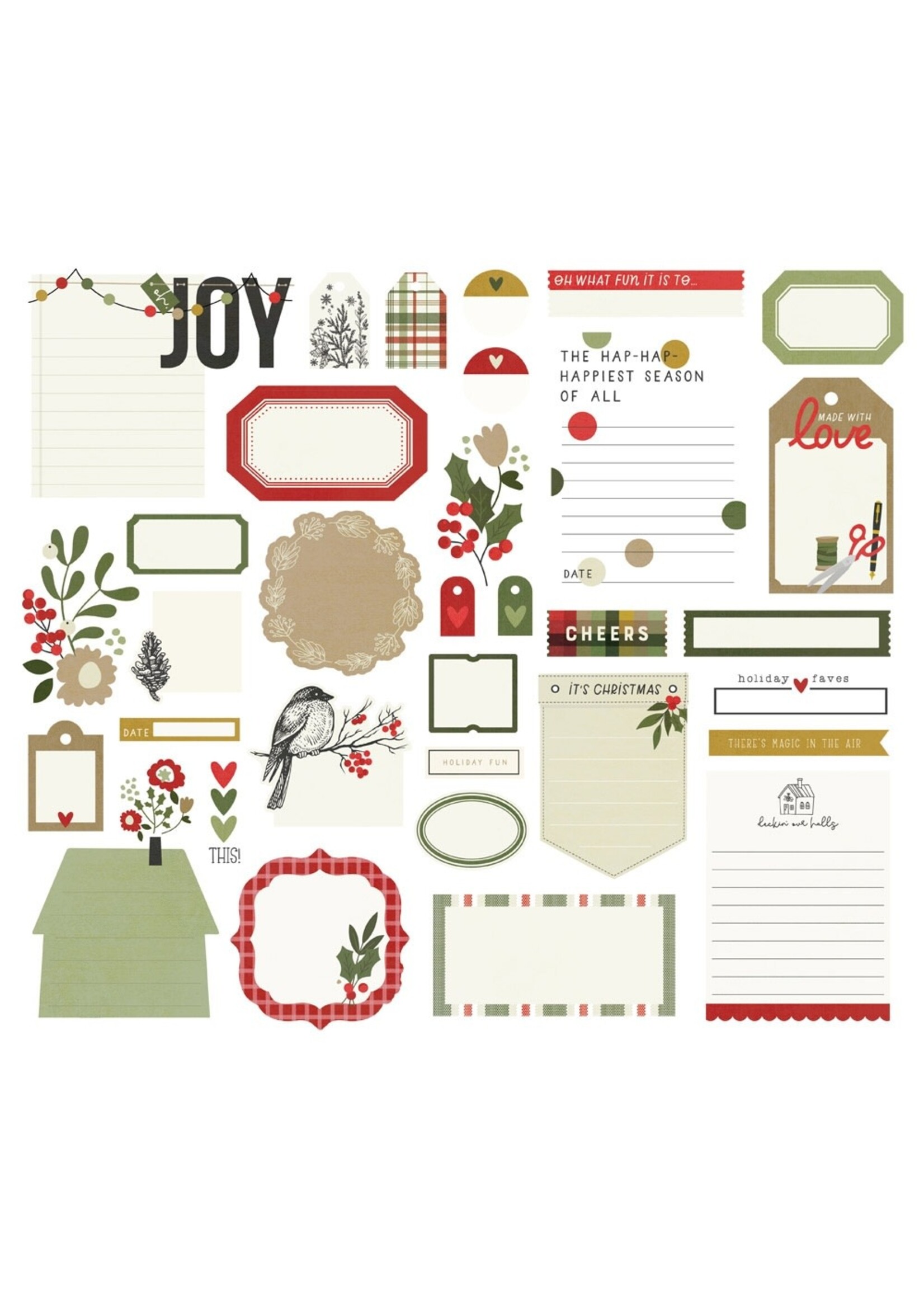Simple Stories The Holiday Life Bits & Pieces Die-Cuts 33/Pkg-Journal