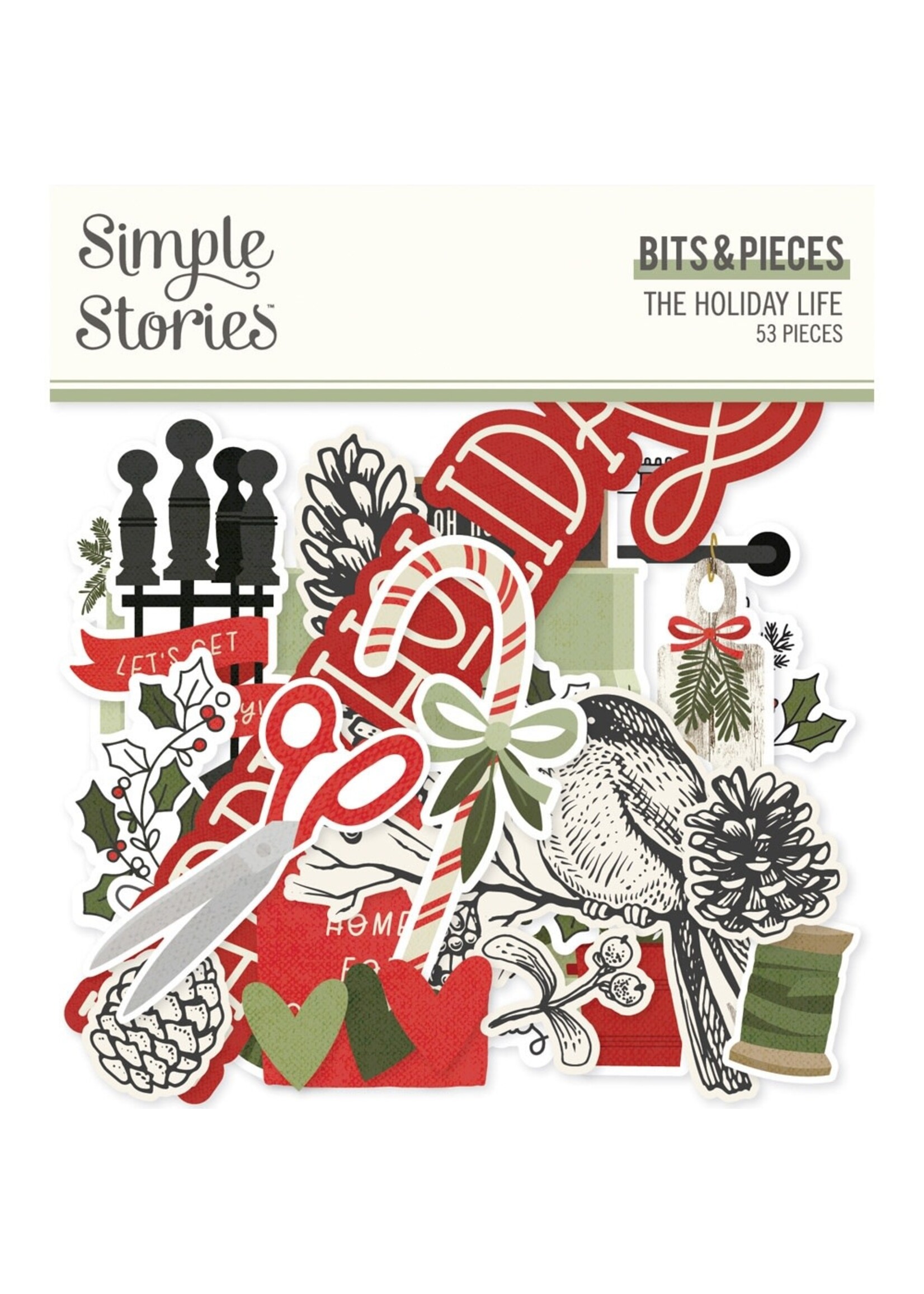 Simple Stories The Holiday Life Bits & Pieces Die-Cuts 54/Pkg