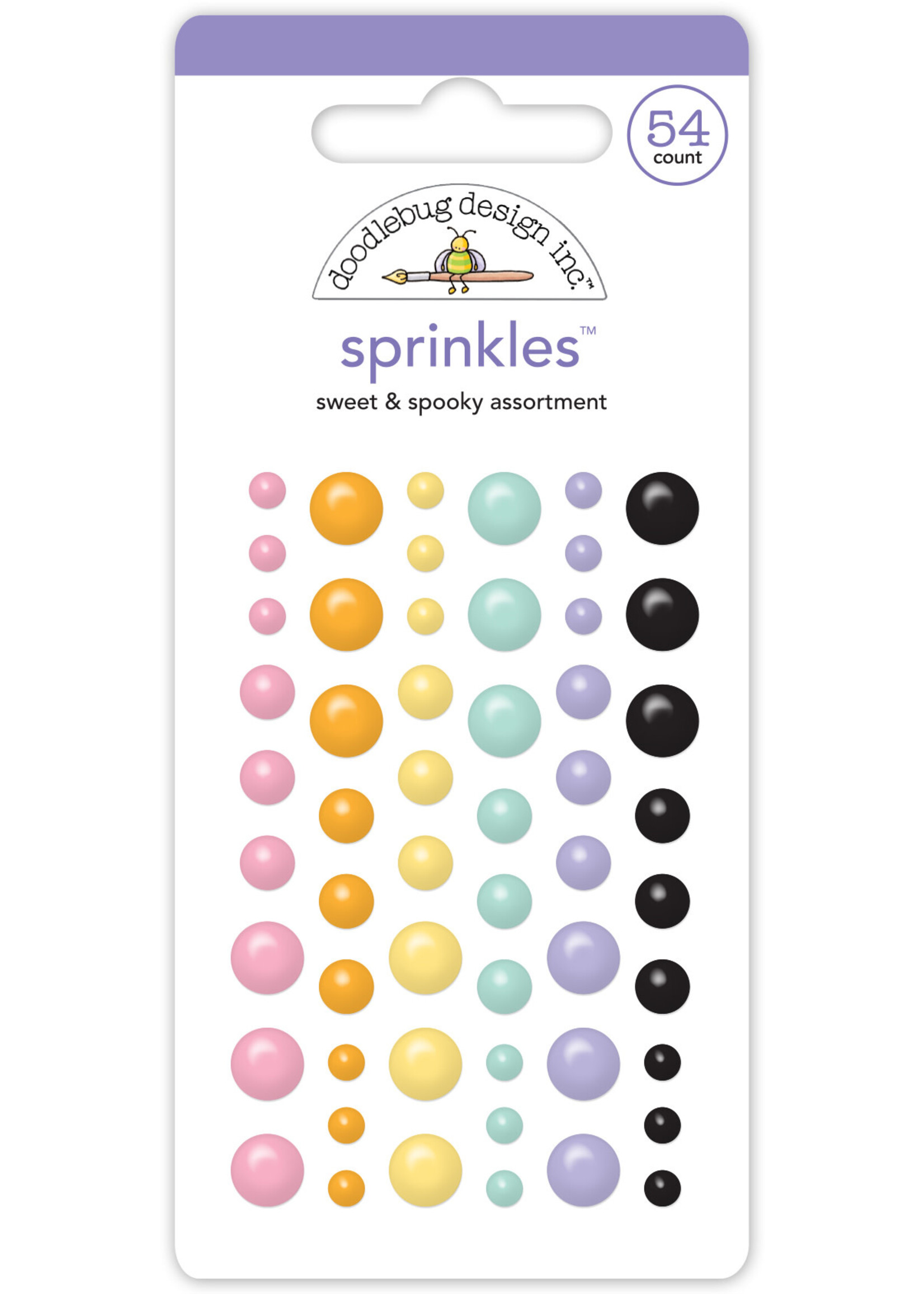 DOODLEBUG Doodlebug Sprinkles Adhesive Enamel Shapes-Sweet & Spooky Assortment