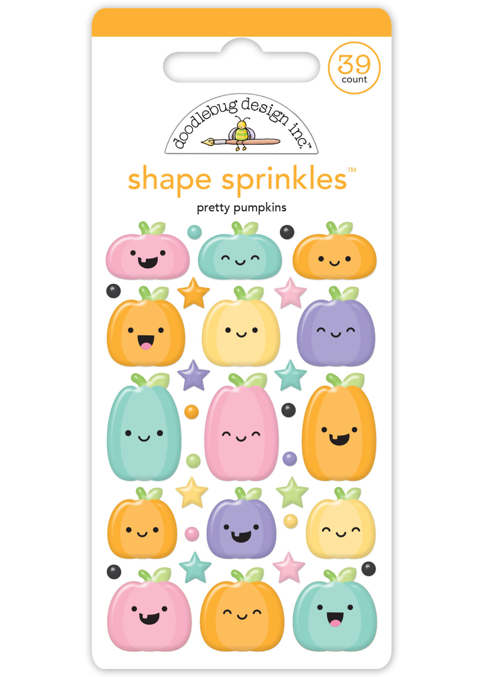 DOODLEBUG Doodlebug Sprinkles Adhesive Enamel Shapes-Sweet & Spooky - Pretty Pumpkins