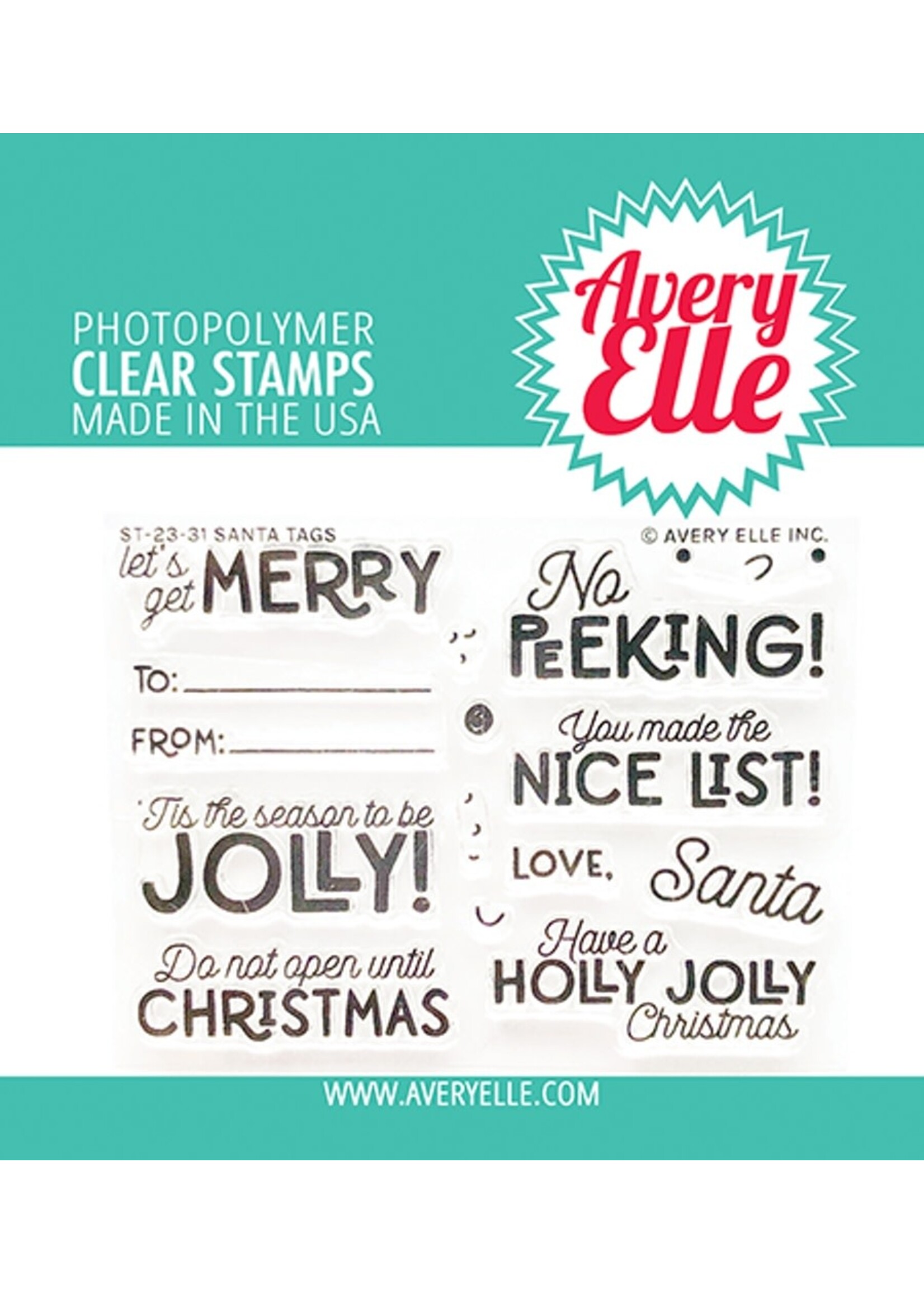 avery elle Avery Elle Santa Tags Stamp