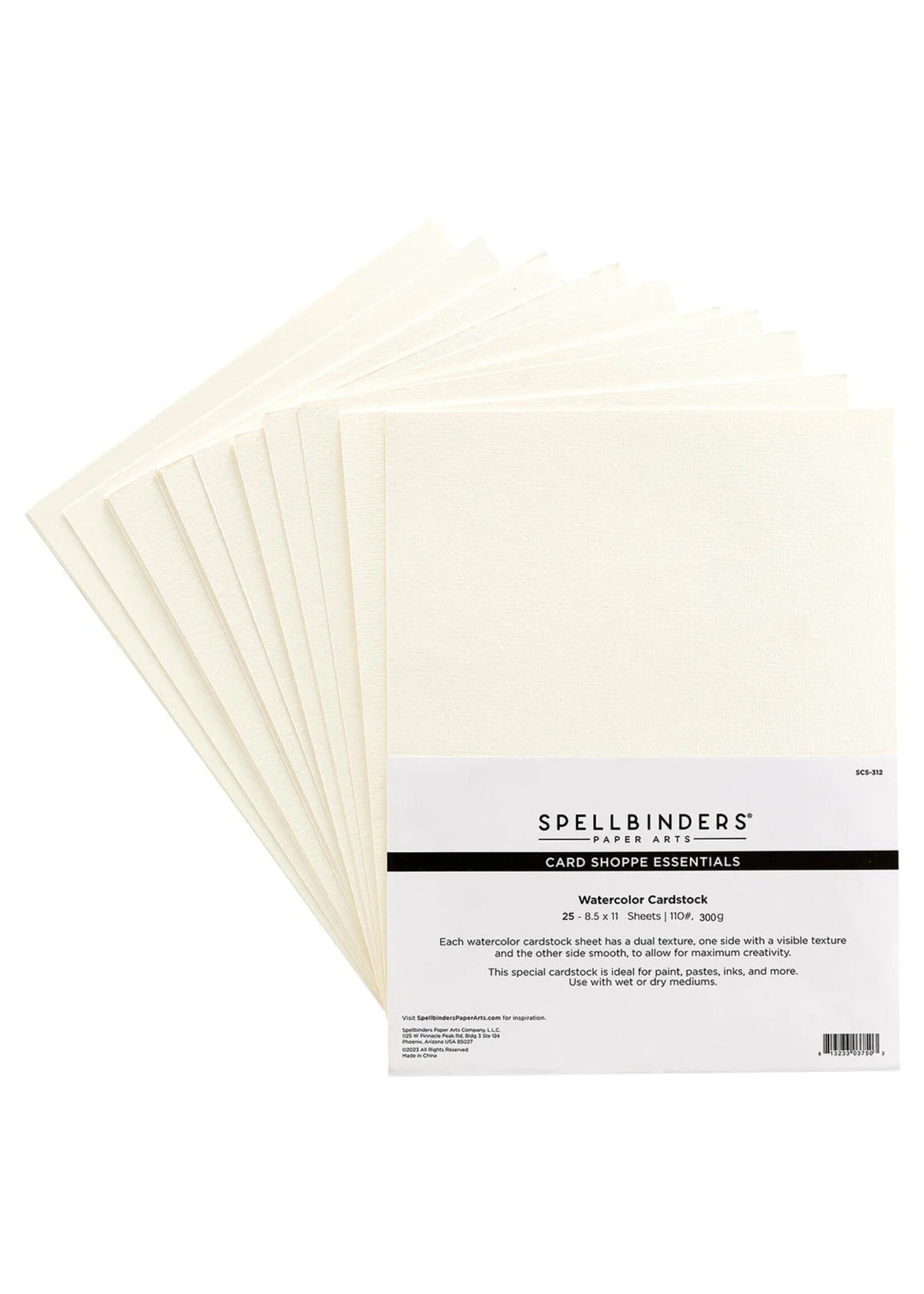 spellbinders 8.5" x 11" Watercolor Cardstock - 25 pack