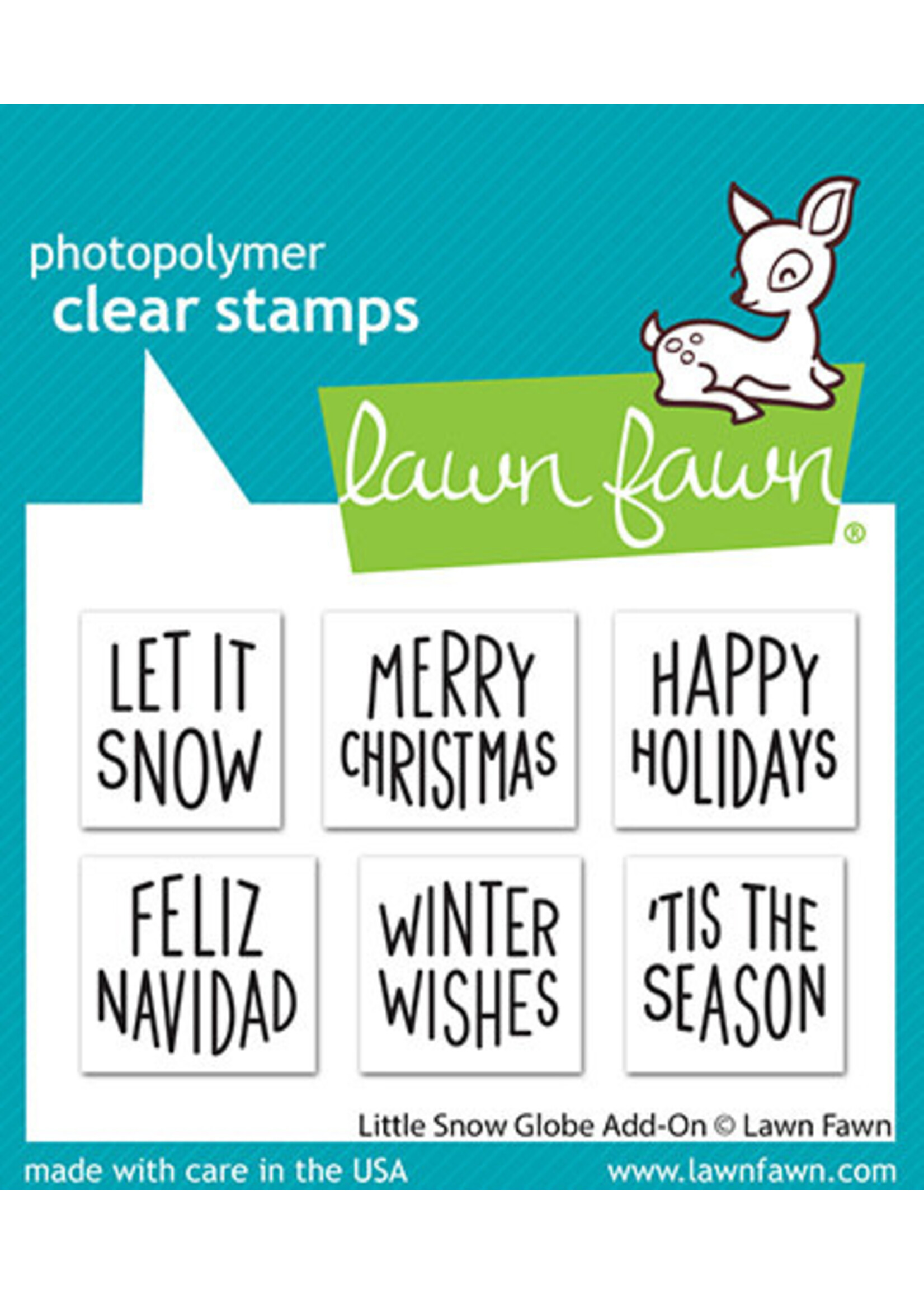 Lawn Fawn little snow globe add-on stamp