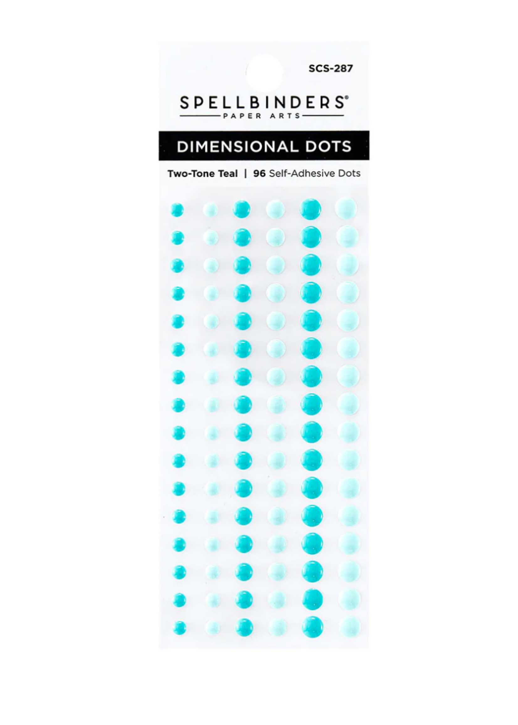 spellbinders Spellbinders Dimensional Dots:Two-Tone Teal