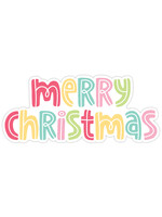 DOODLEBUG Gingerbread Kisses Vinyl Sticker: Merry Christmas