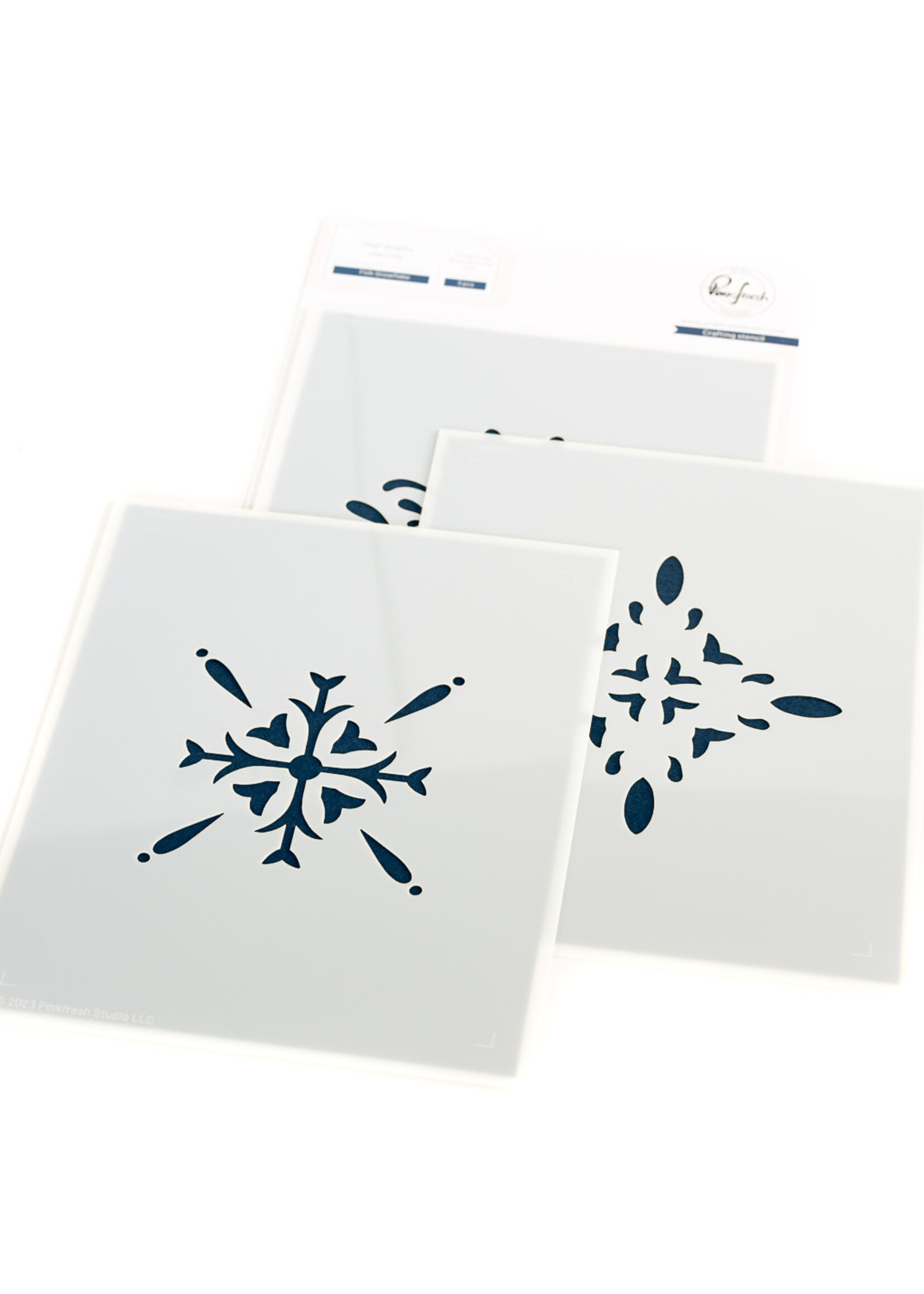 PinkFresh Studios Folk Snowflake stencil