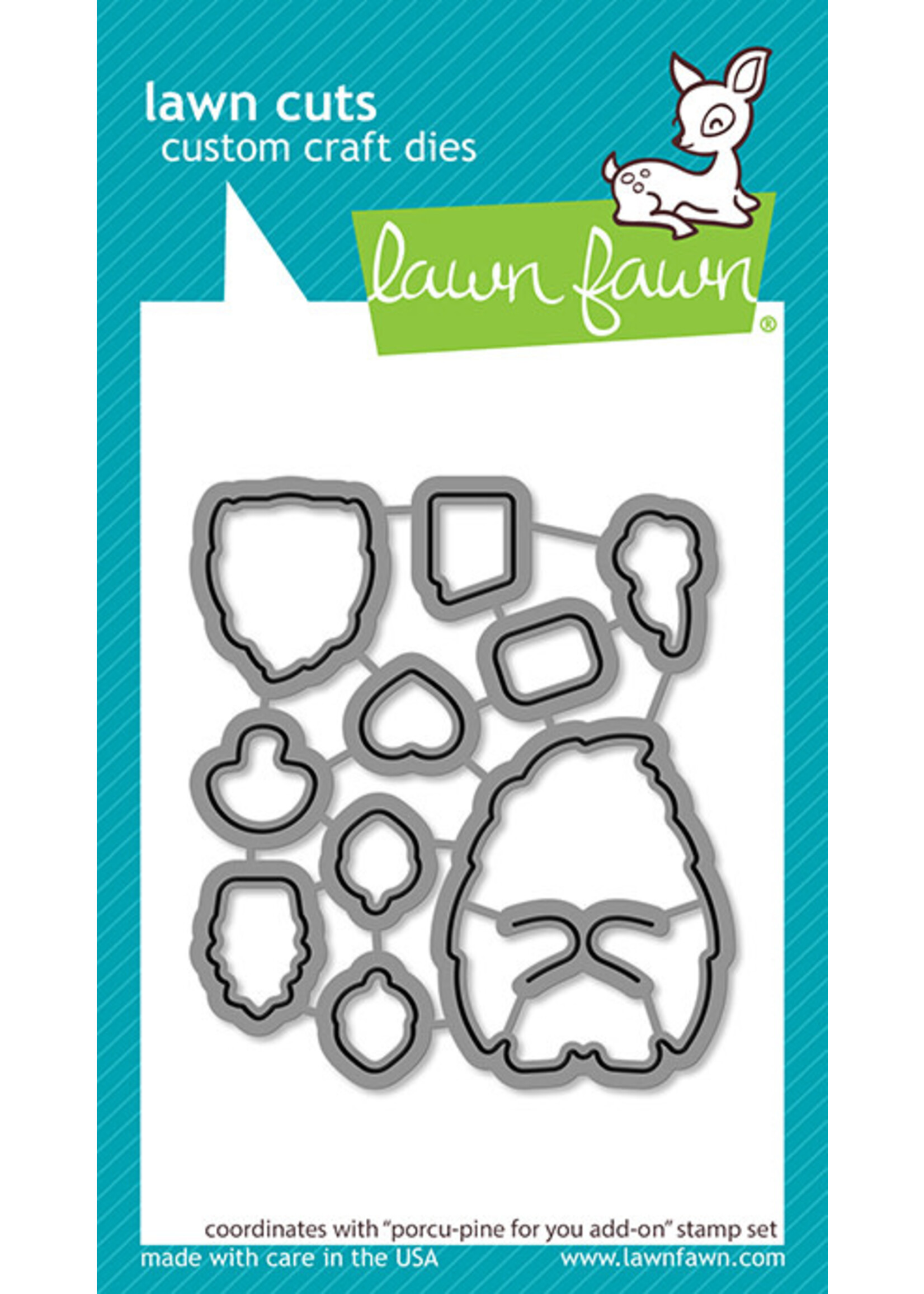Lawn Fawn porcu-pine for you add-on stamp& die bundle