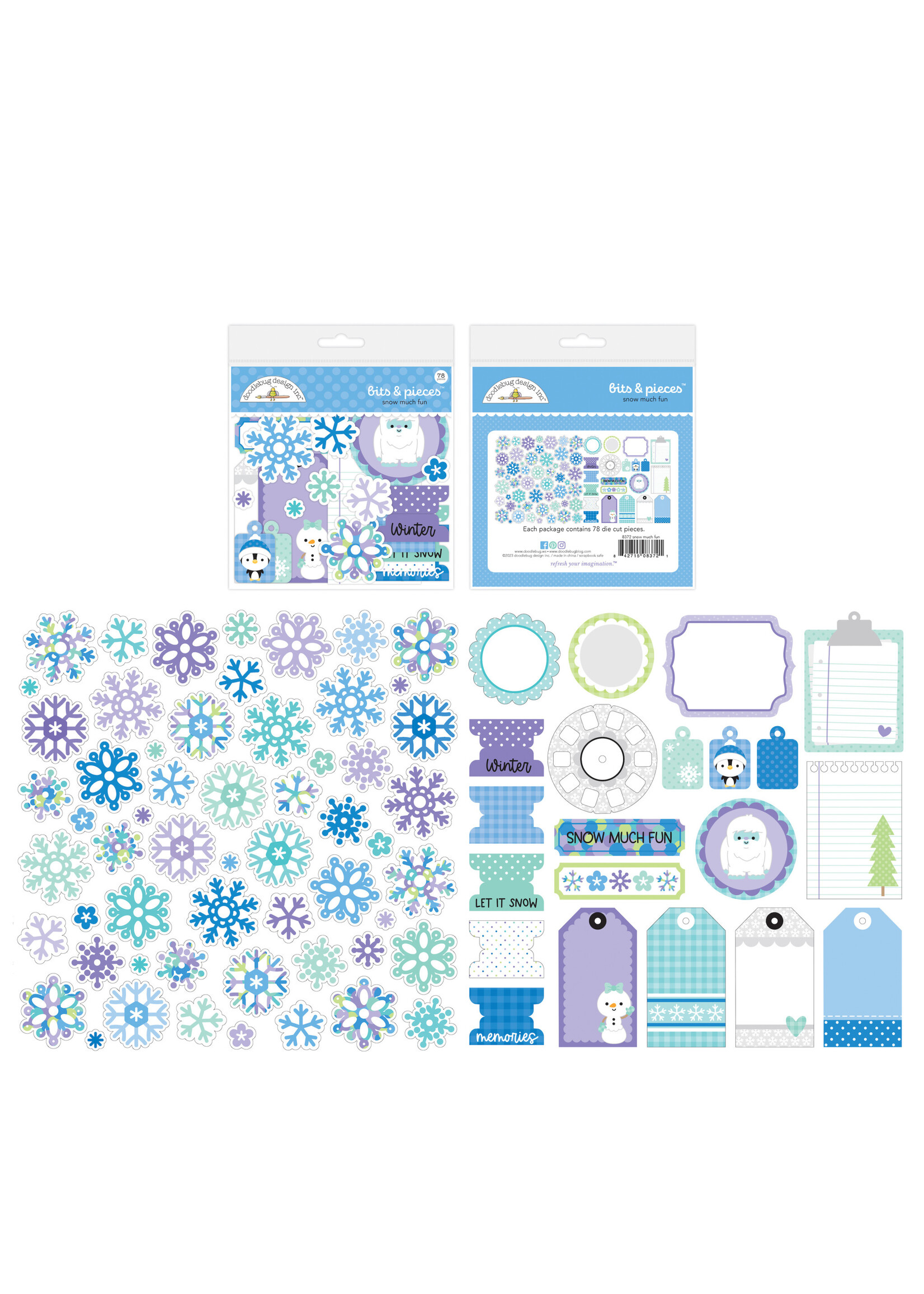 DOODLEBUG snow much fun bits & pieces