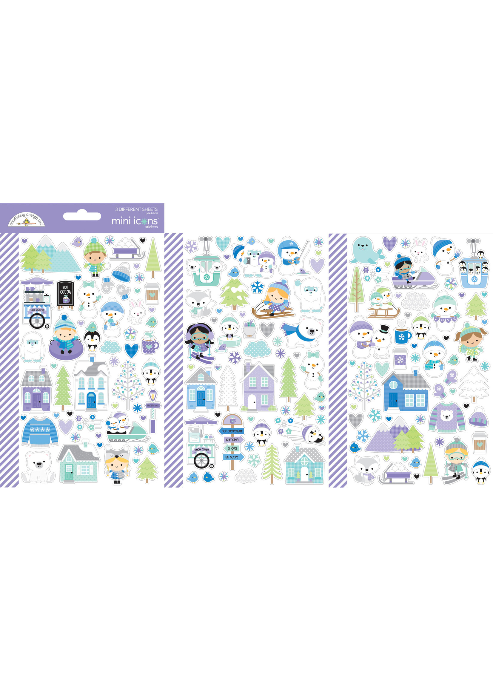 DOODLEBUG snow much fun mini icons stickers