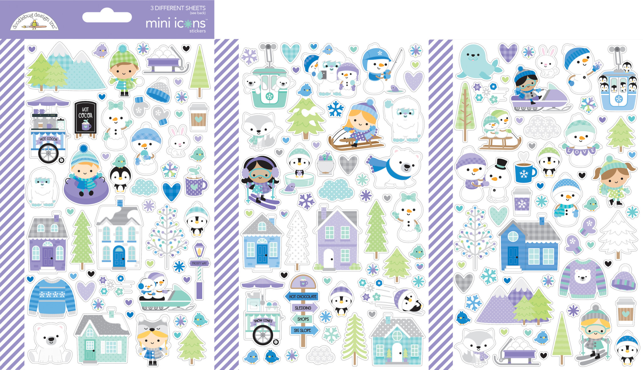 DOODLEBUG snow much fun mini icons stickers - Creative Escape