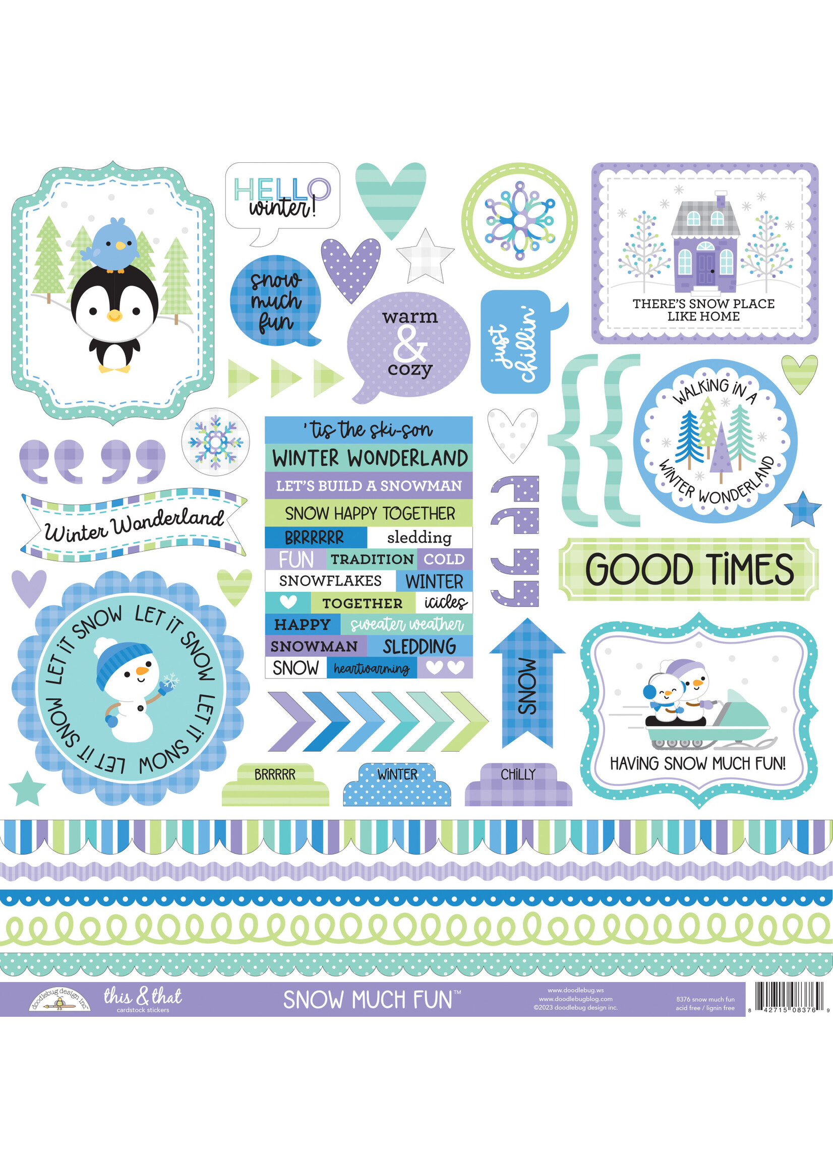 DOODLEBUG snow much fun this & that stickers