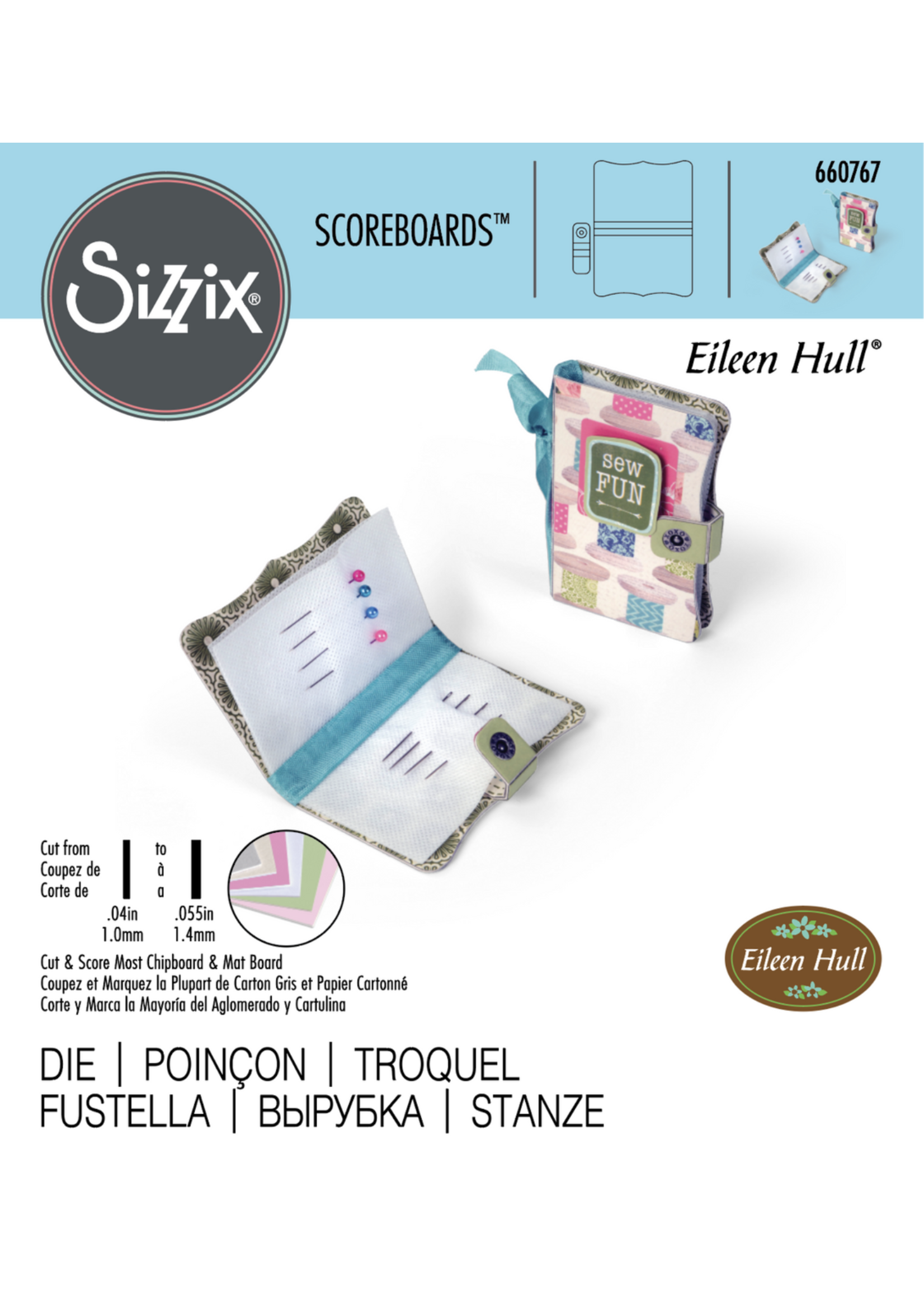 Sizzix Eileen Hull Scoreboard Needle Book Die