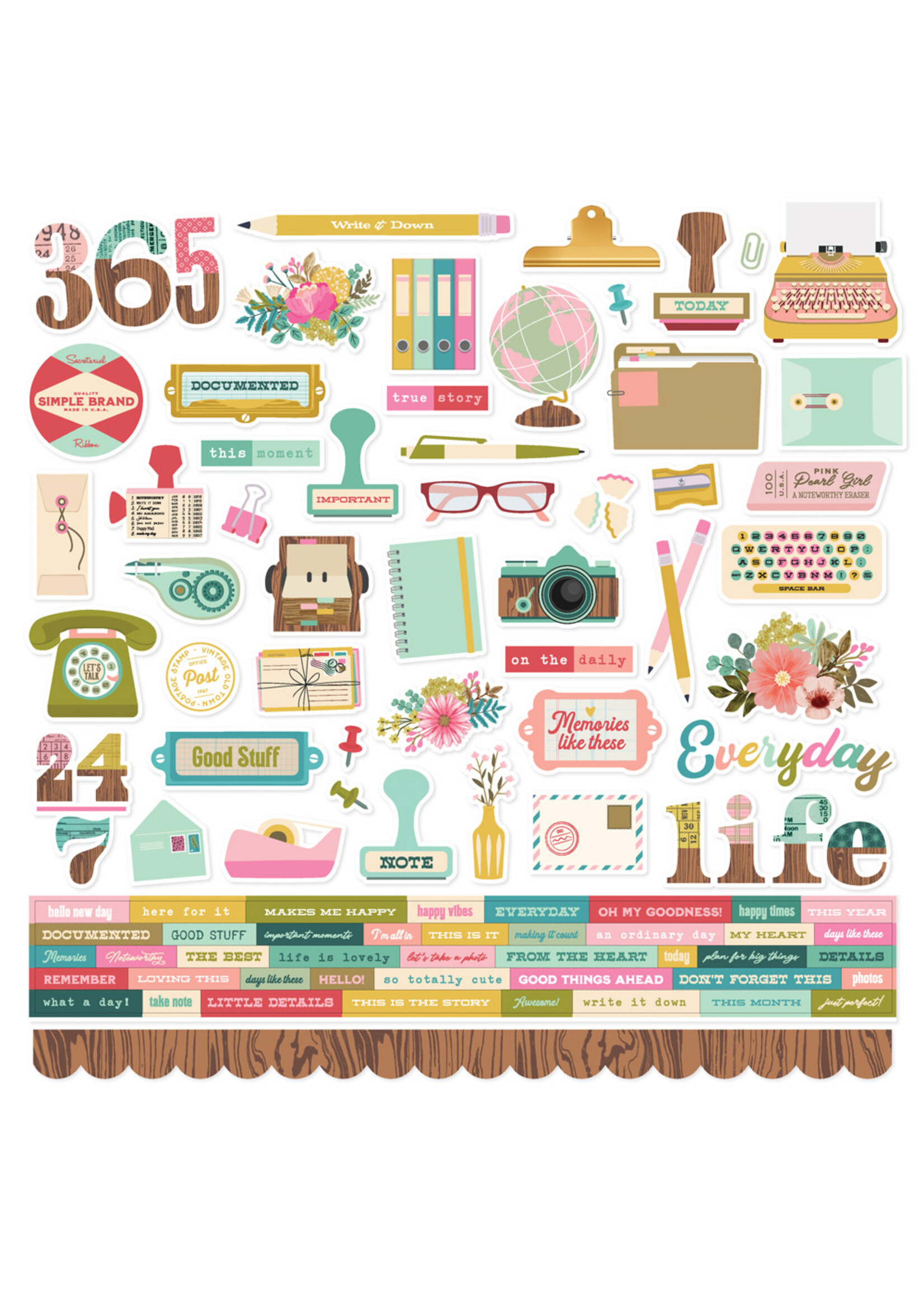 Simple Stories Noteworthy - Cardstock Stickers