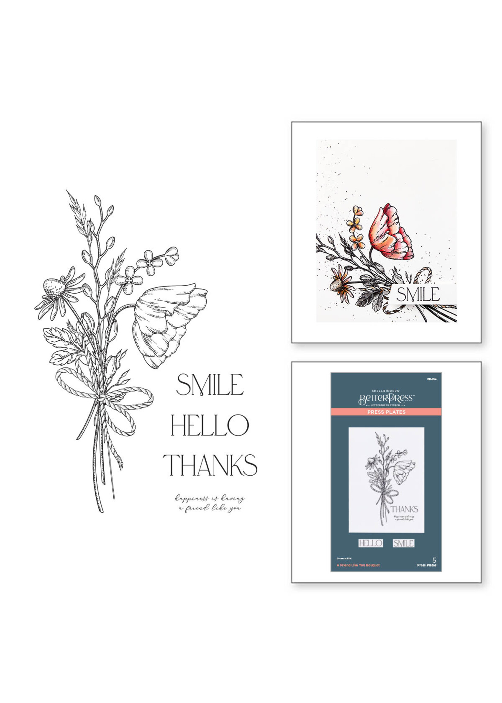 spellbinders A Friend Like You Bouquet from the Pressed Posies Collection