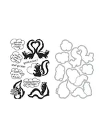 HERO ARTS Skunk Love Stamp/Die Bundle