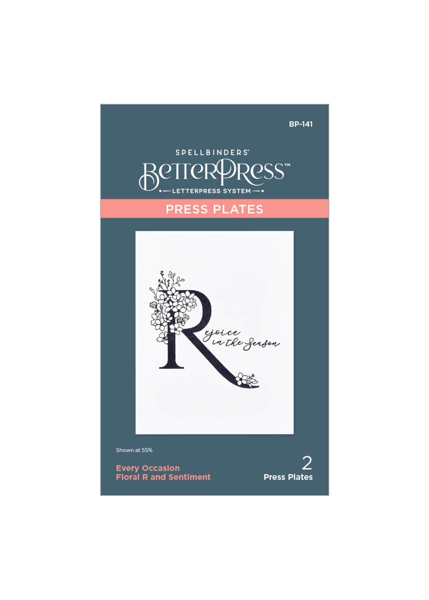 spellbinders Every Occasion Floral R and Sentiment BetterPress Plates