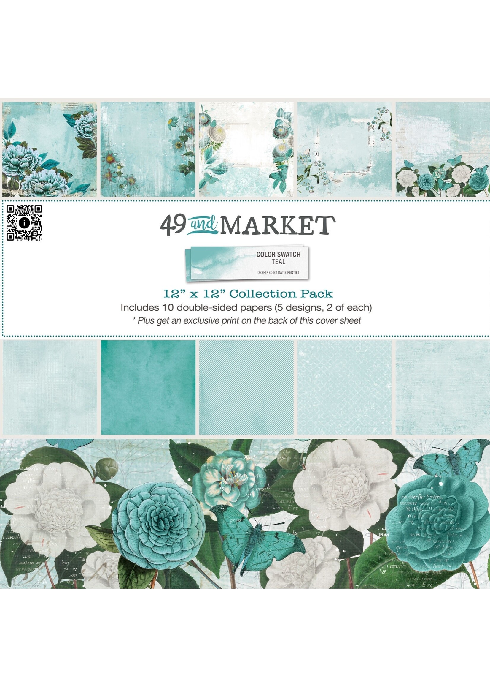 49 and Market 49 And Market Collection Pack 12"X12"-Color Swatch: Teal