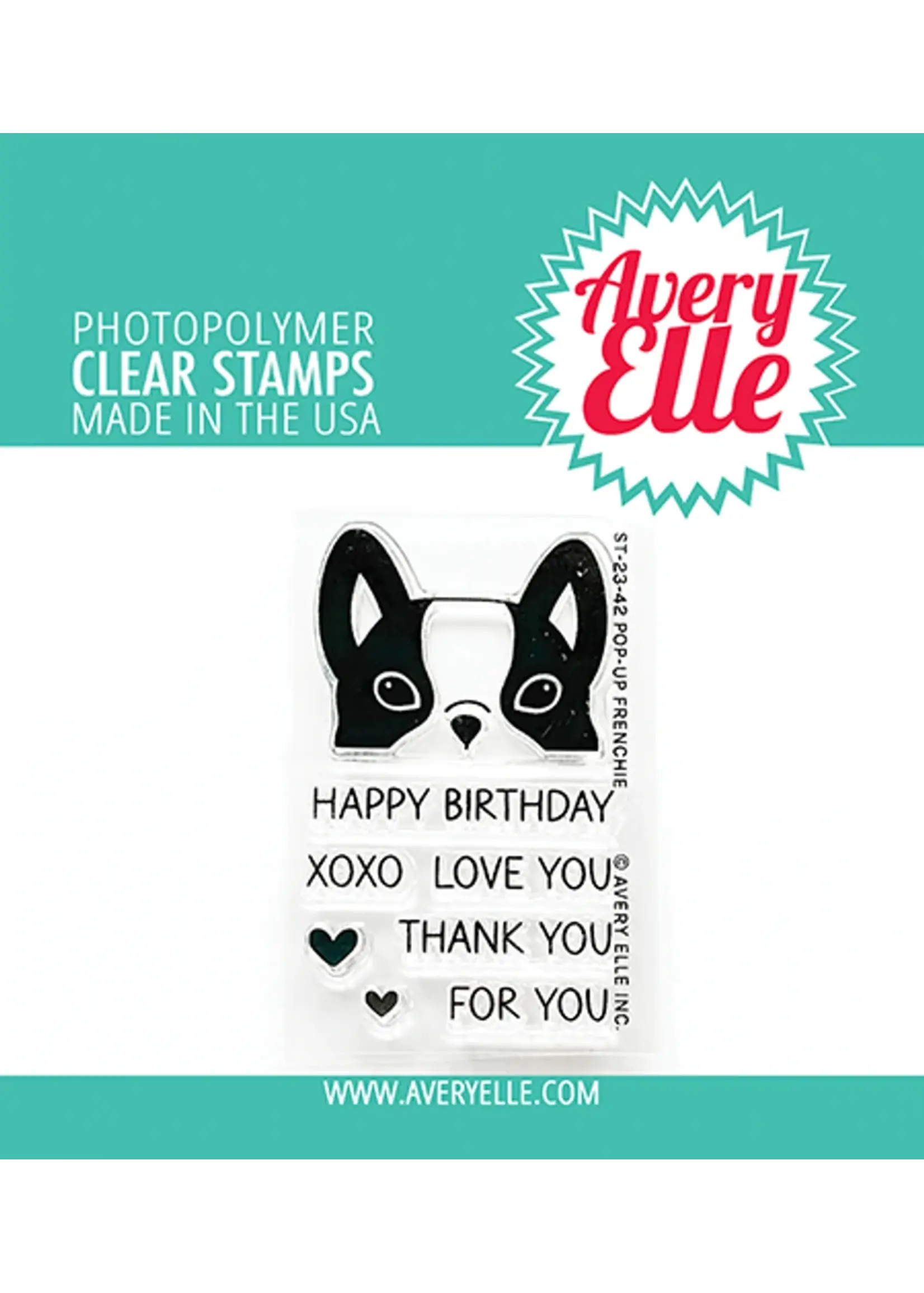 avery elle Pop Up Frenchie Stamp