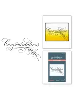 spellbinders Copperplate Congratulations Press Plate from the Copperplate Everyday Sentiments Collection by Paul Antonio