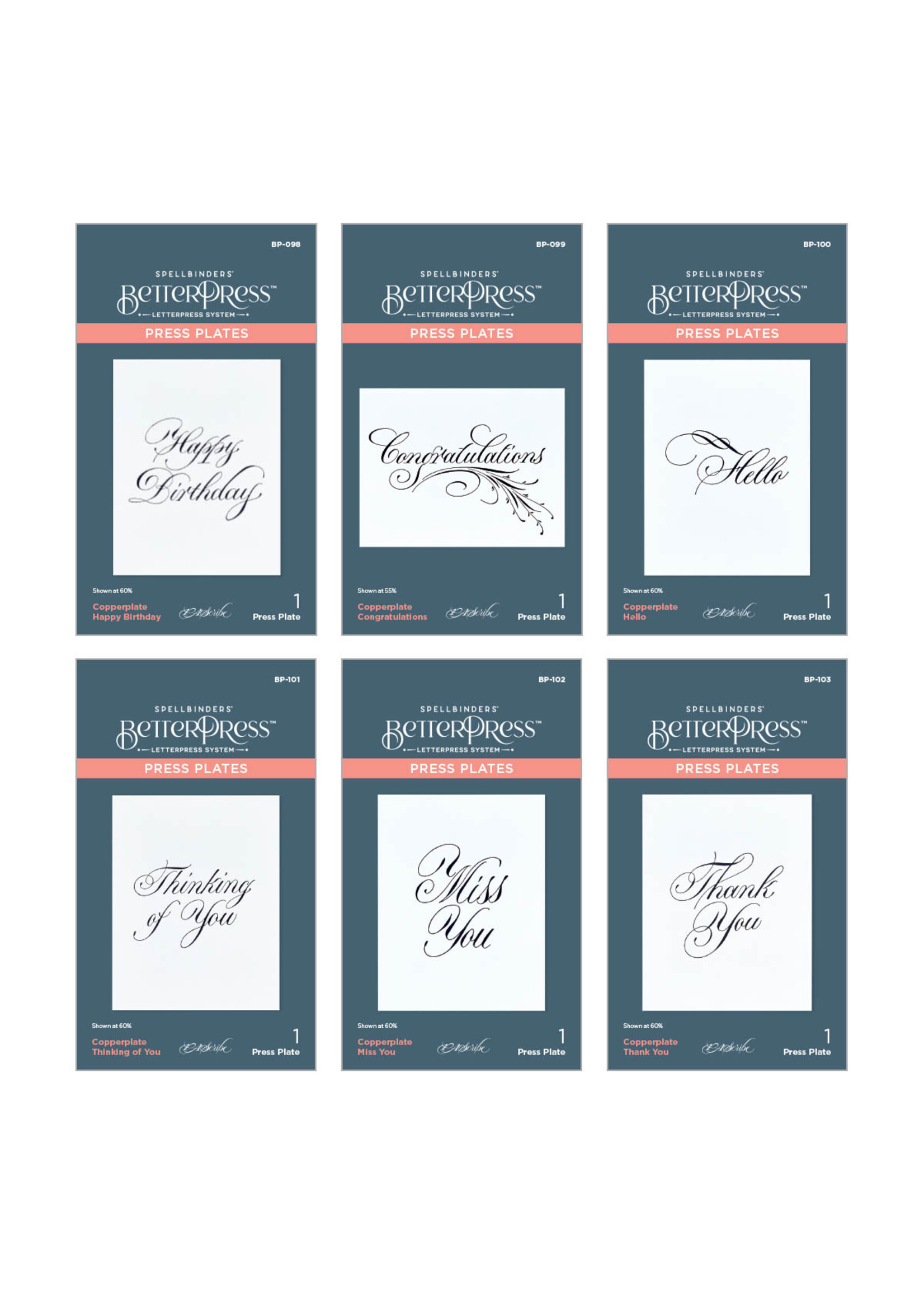 spellbinders I Want It All! Bundle from the Copperplate Everyday Sentiments Collection by Paul Antonio