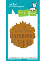 Lawn Fawn foiled sentiments: sending rainbows hot foil plate