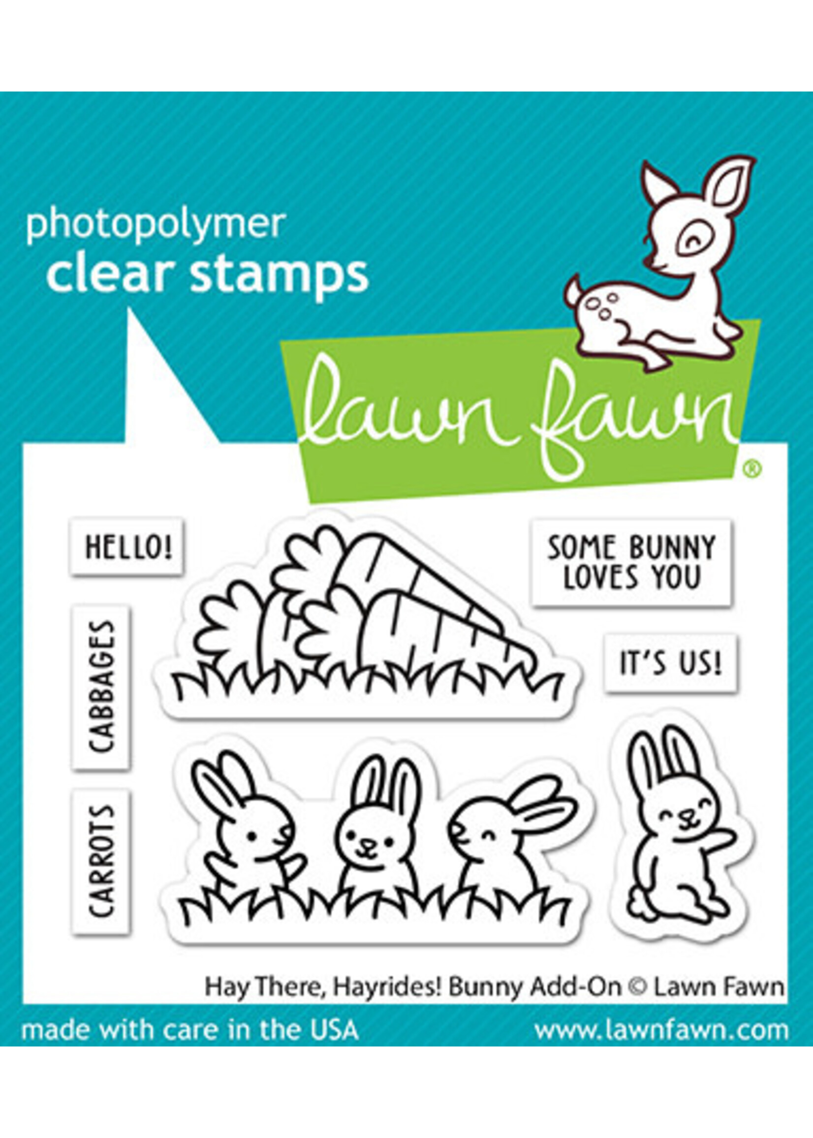 Lawn Fawn hay there, hayrides! bunny add-on