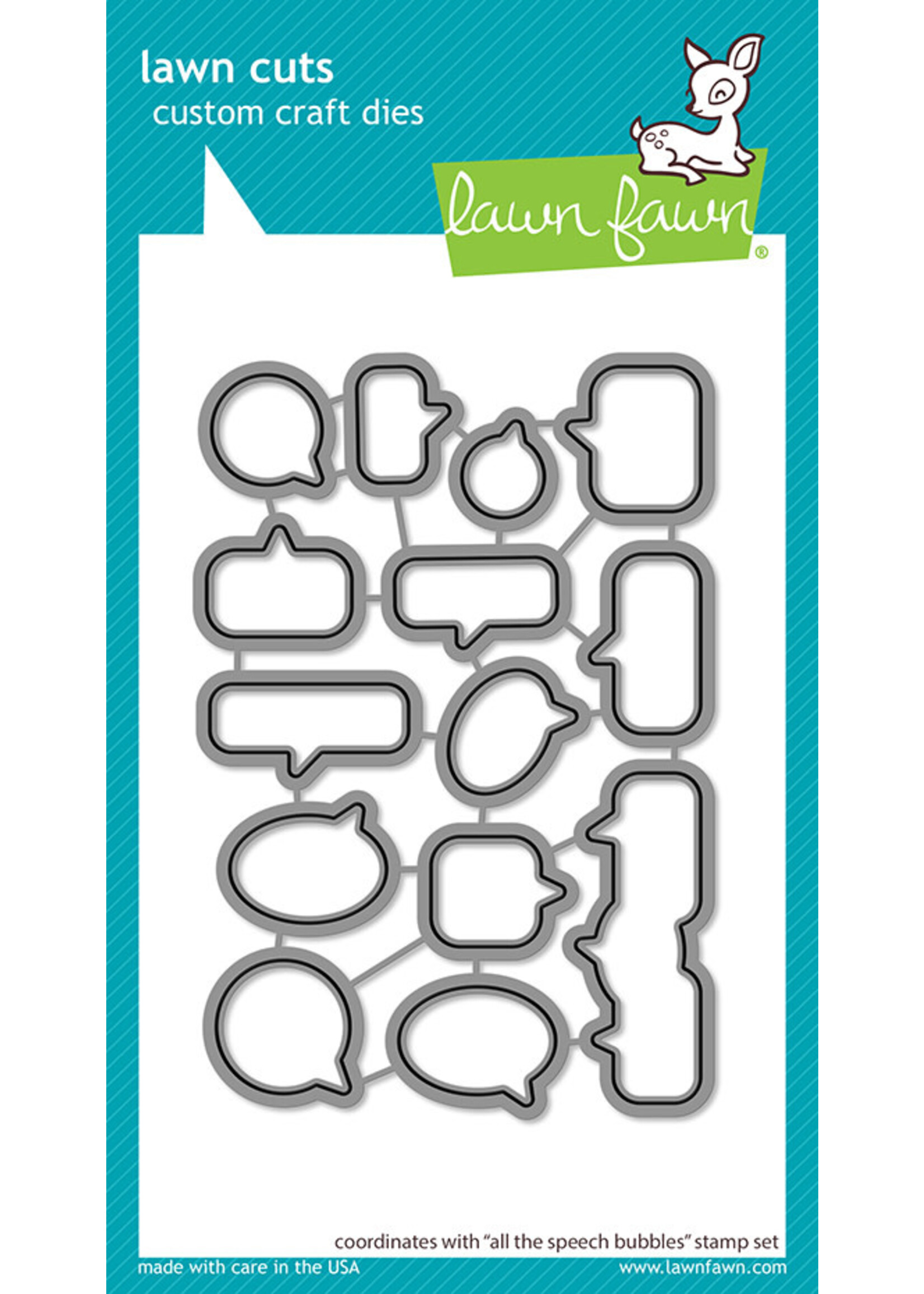 Lawn Fawn all the speech bubbles stamp & die bundle