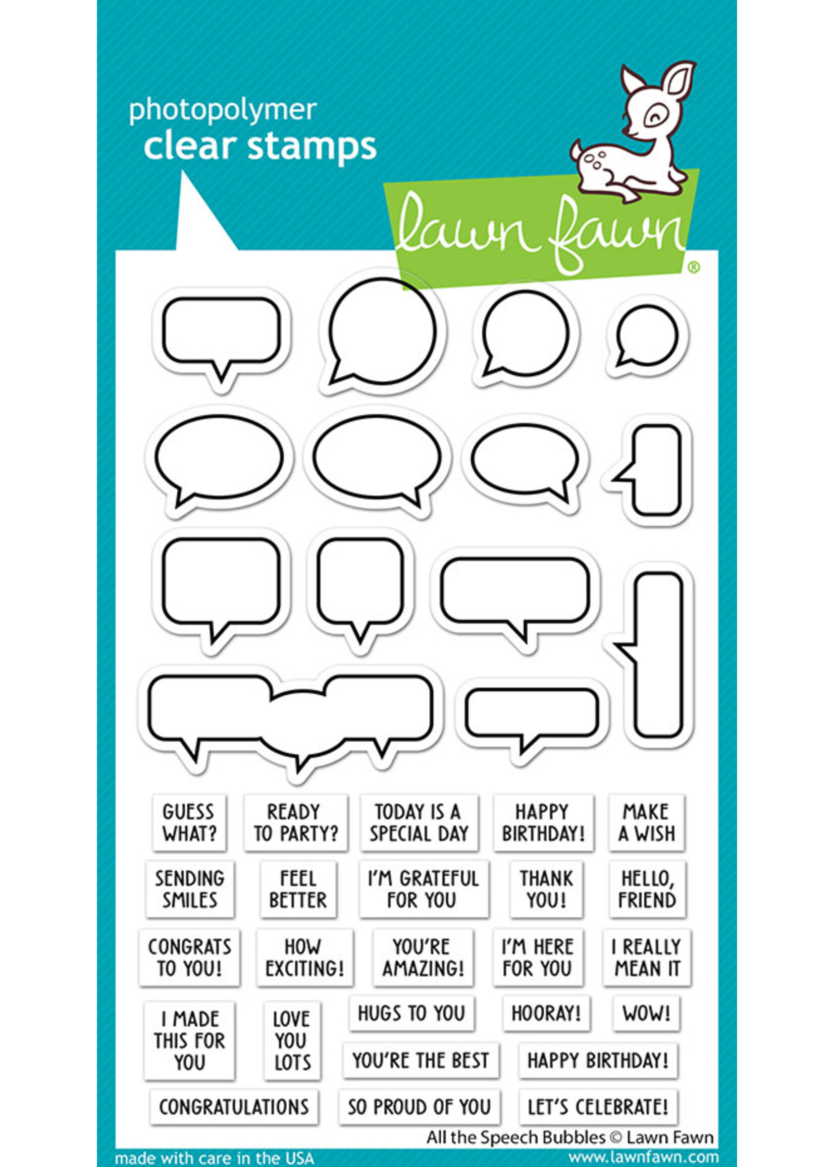 Lawn Fawn all the speech bubbles stamp & die bundle
