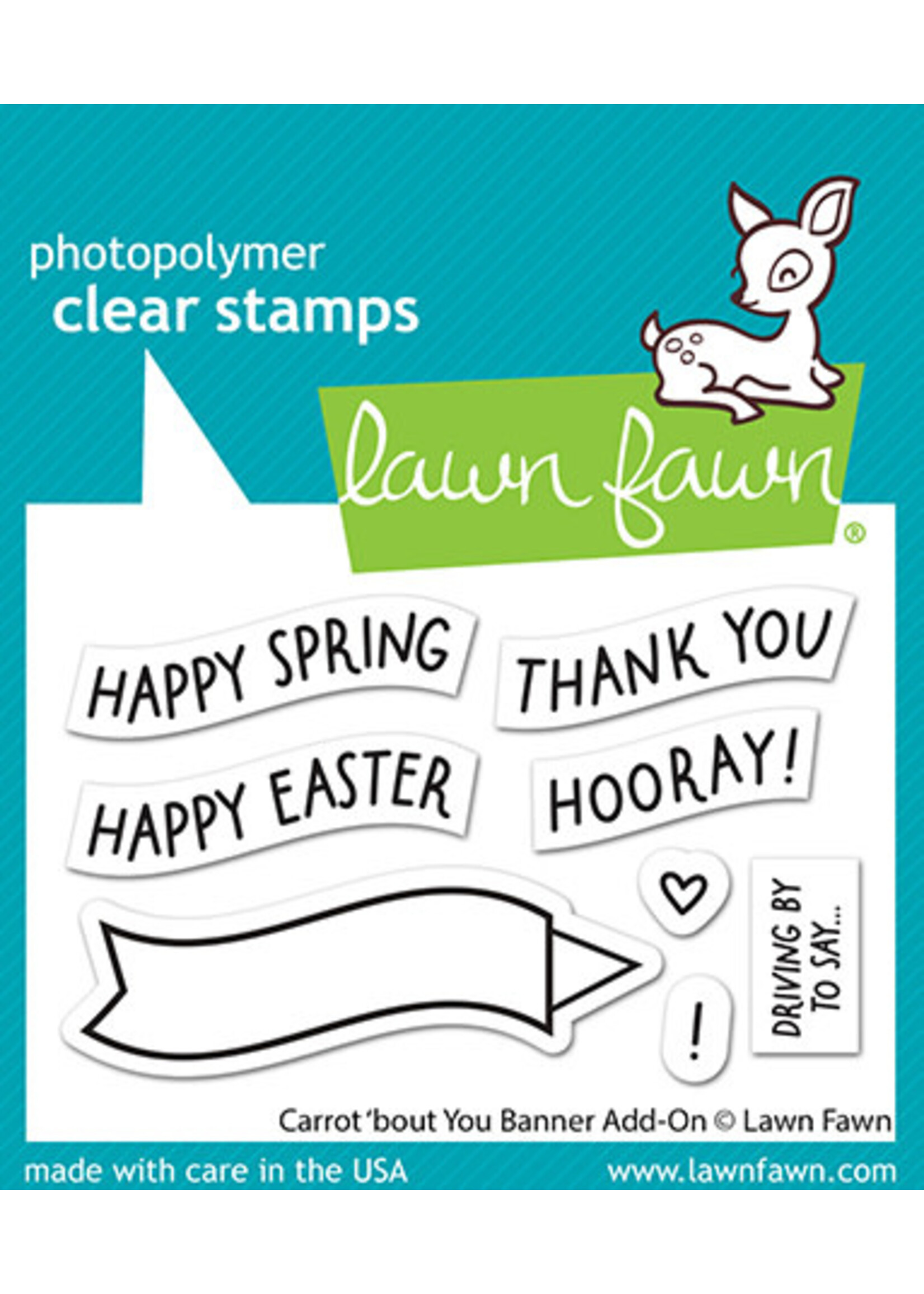 Lawn Fawn carrot 'bout you banner add-on stamp & die bundle