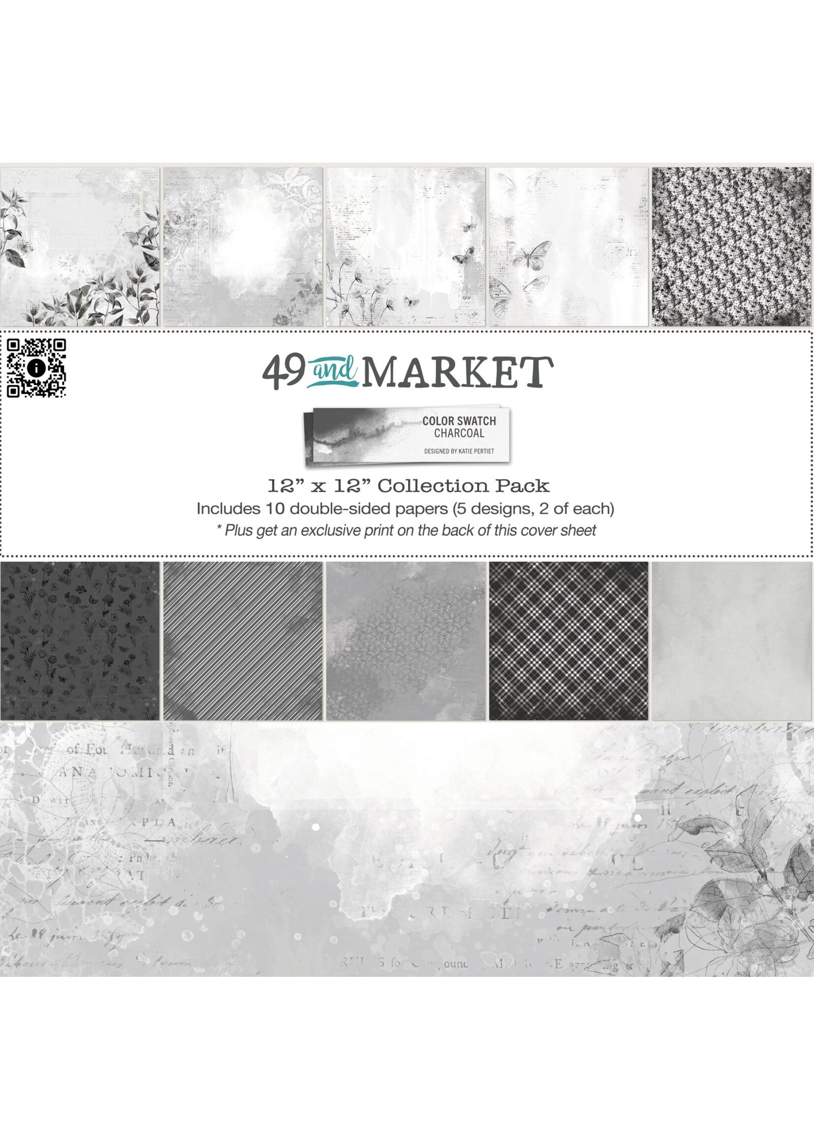 49 and Market 49 And Market Collection Pack 12"X12": Color Swatch: Charcoal