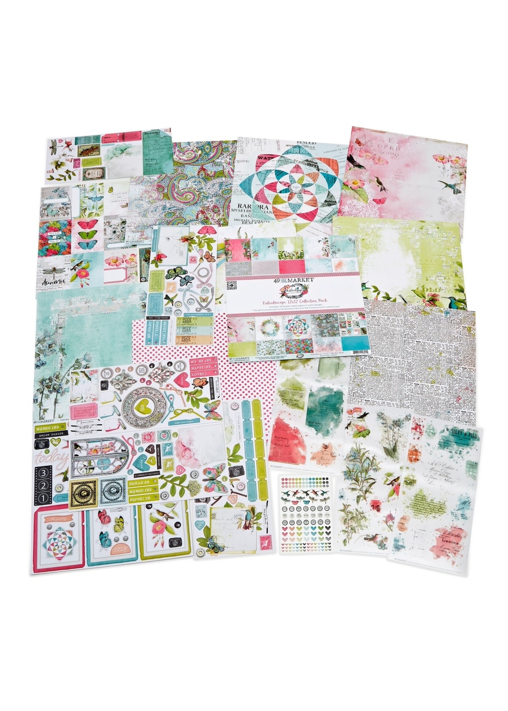 49 and Market 49 And Market Collection Bundle With Custom Chipboard: Kaleidoscope
