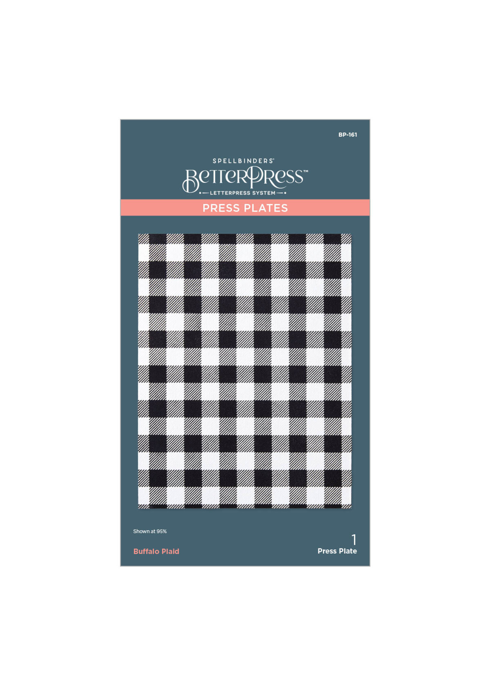 spellbinders Buffalo Plaid Press Plate Press Plate from the Cheers to You Collection