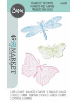 Sizzix 49 & Market Engraved Wings Stamp/Die Set