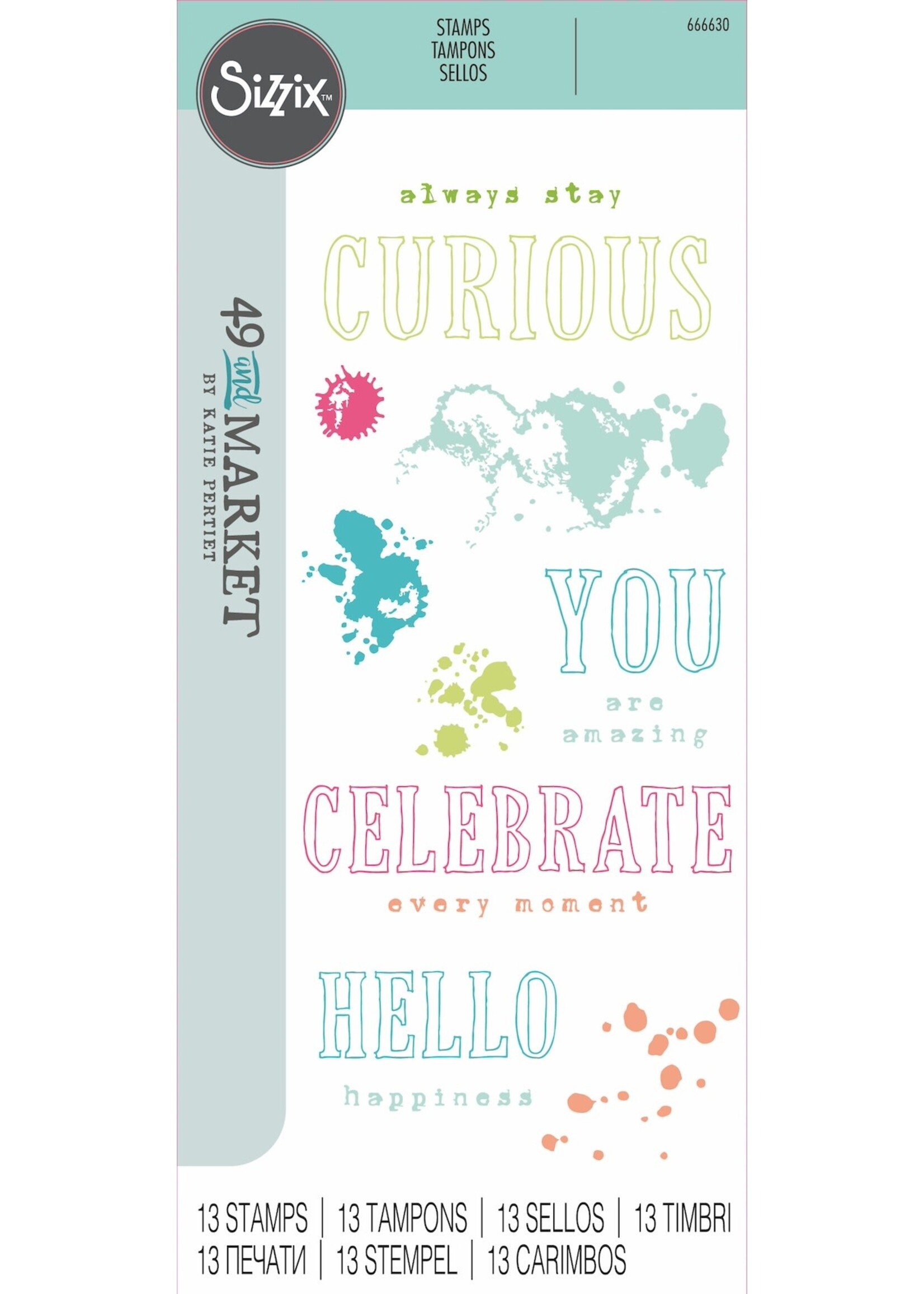 Sizzix 49 & Market Hello You Sentiments Stamp