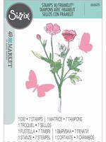 Sizzix 49 & Market Painted Pencil Botanical Stamp/Die Set