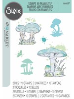 Sizzix 49 & Market Painted Pencil Mushrooms Stamp/Die Set