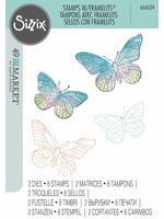 Sizzix 49 & Market Painted Pencils Butterflies Stamp/Die Set