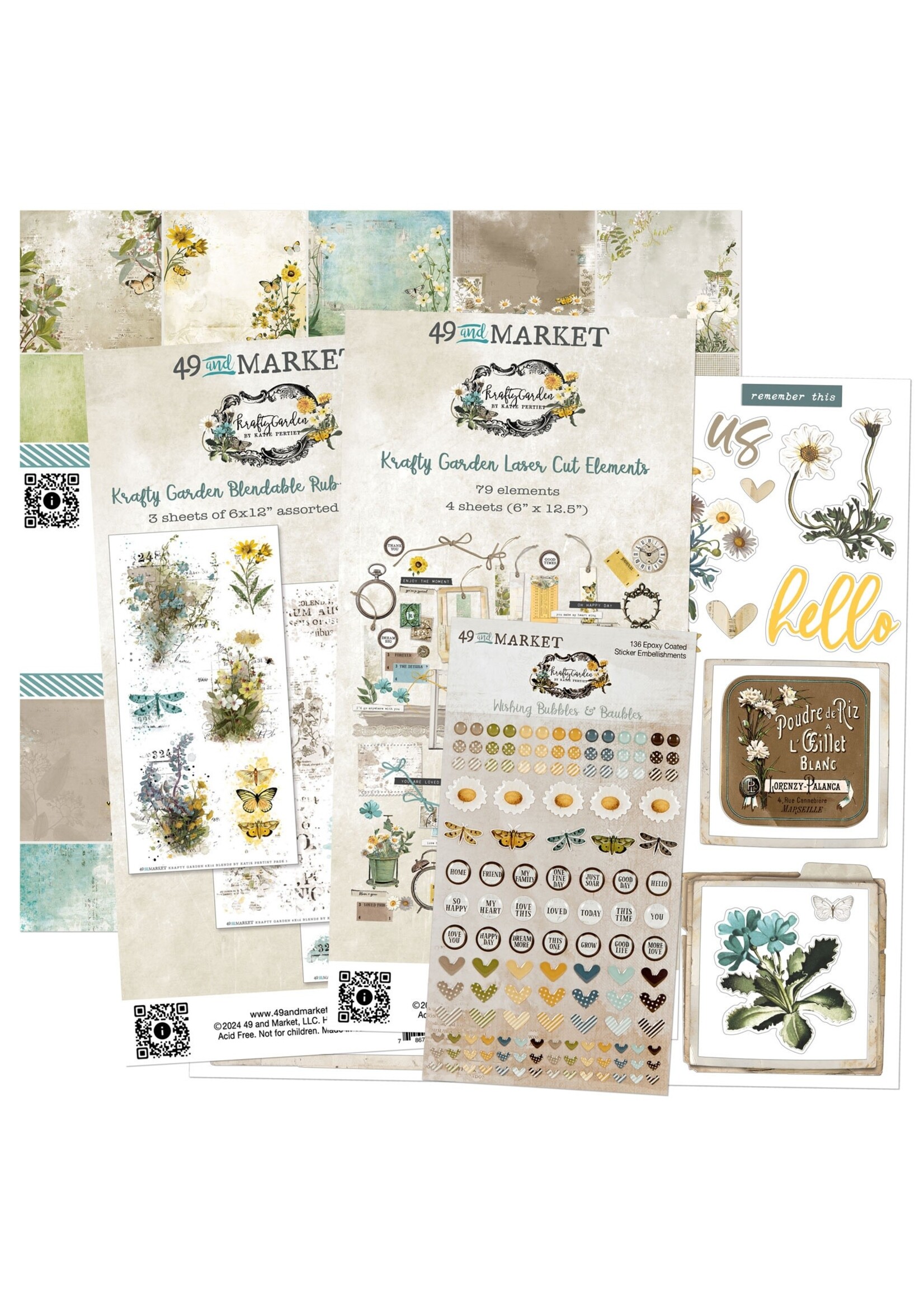 49 and Market 49 And Market Collection Bundle With Custom Chipboard-Krafty Garden