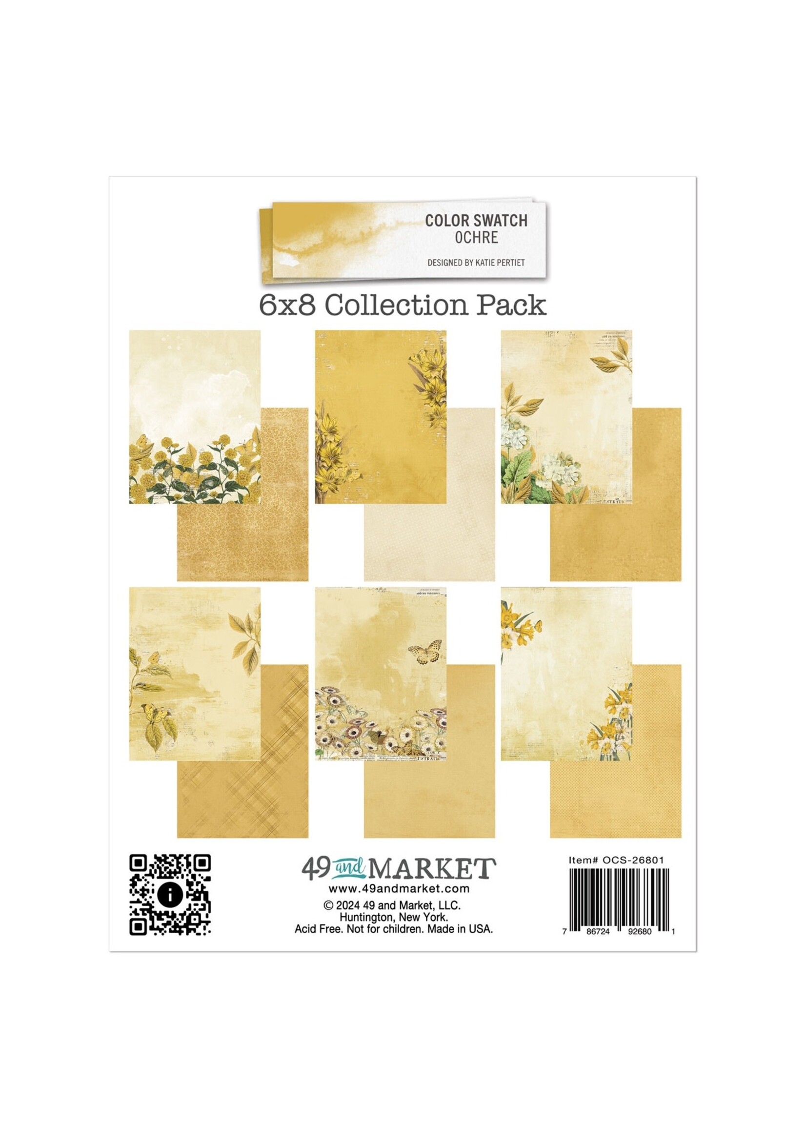 49 and Market 49 And Market Collection Pack 6"X8"-Color Swatch: Ochre