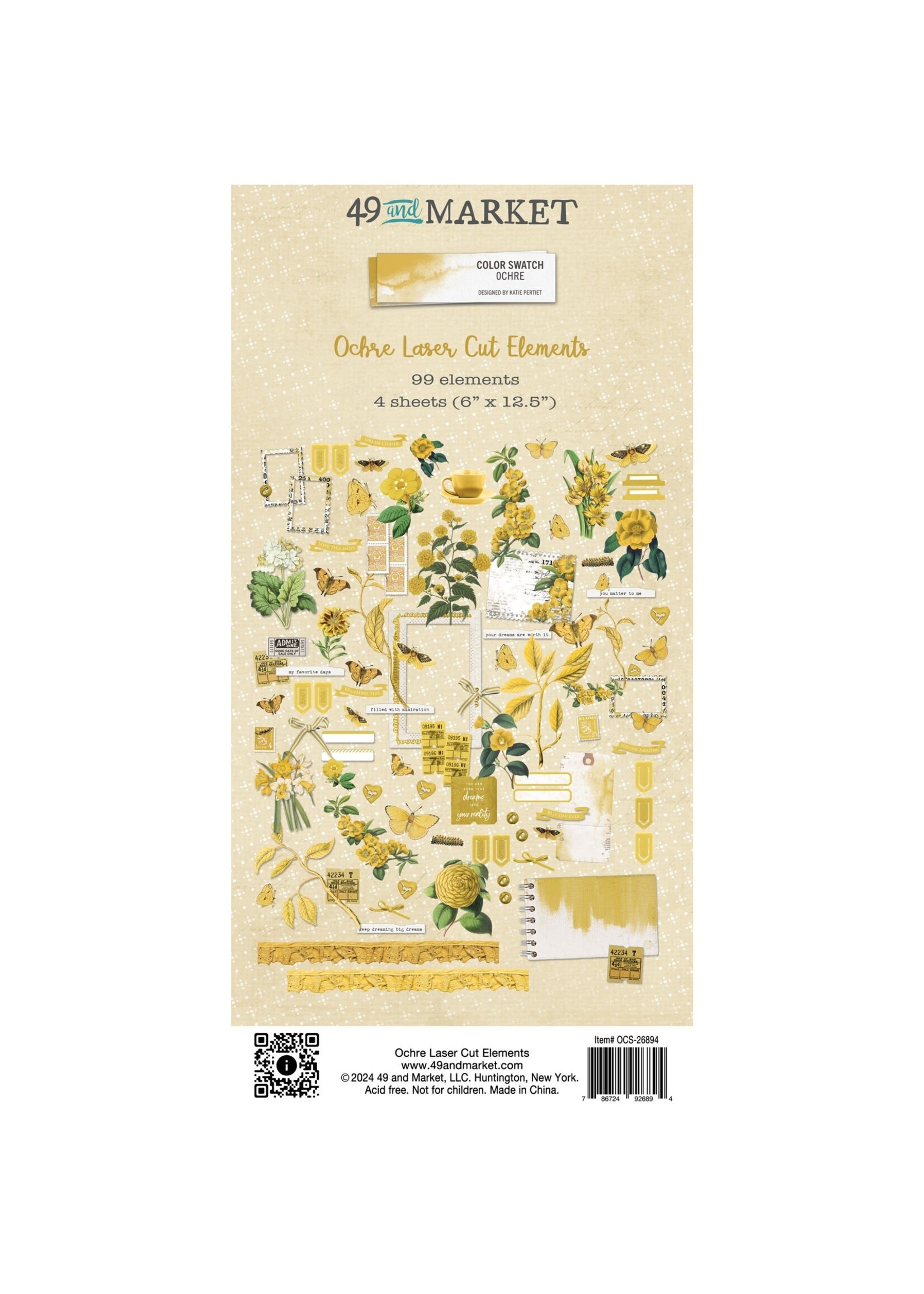 49 and Market Color Swatch: Ochre Laser Cut Outs-Elements