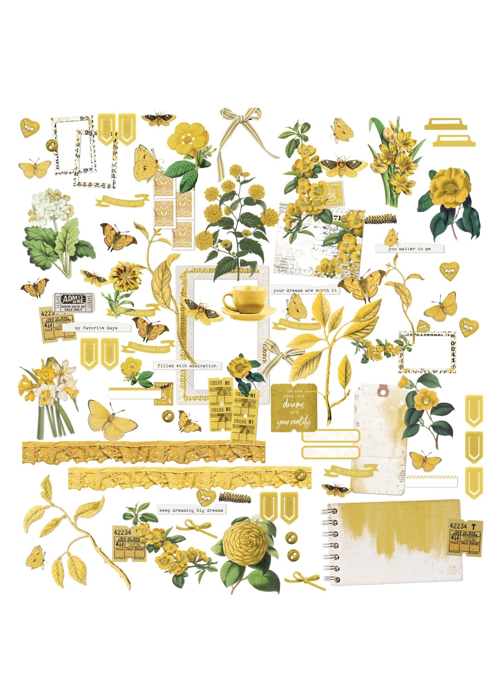 49 and Market Color Swatch: Ochre Laser Cut Outs-Elements